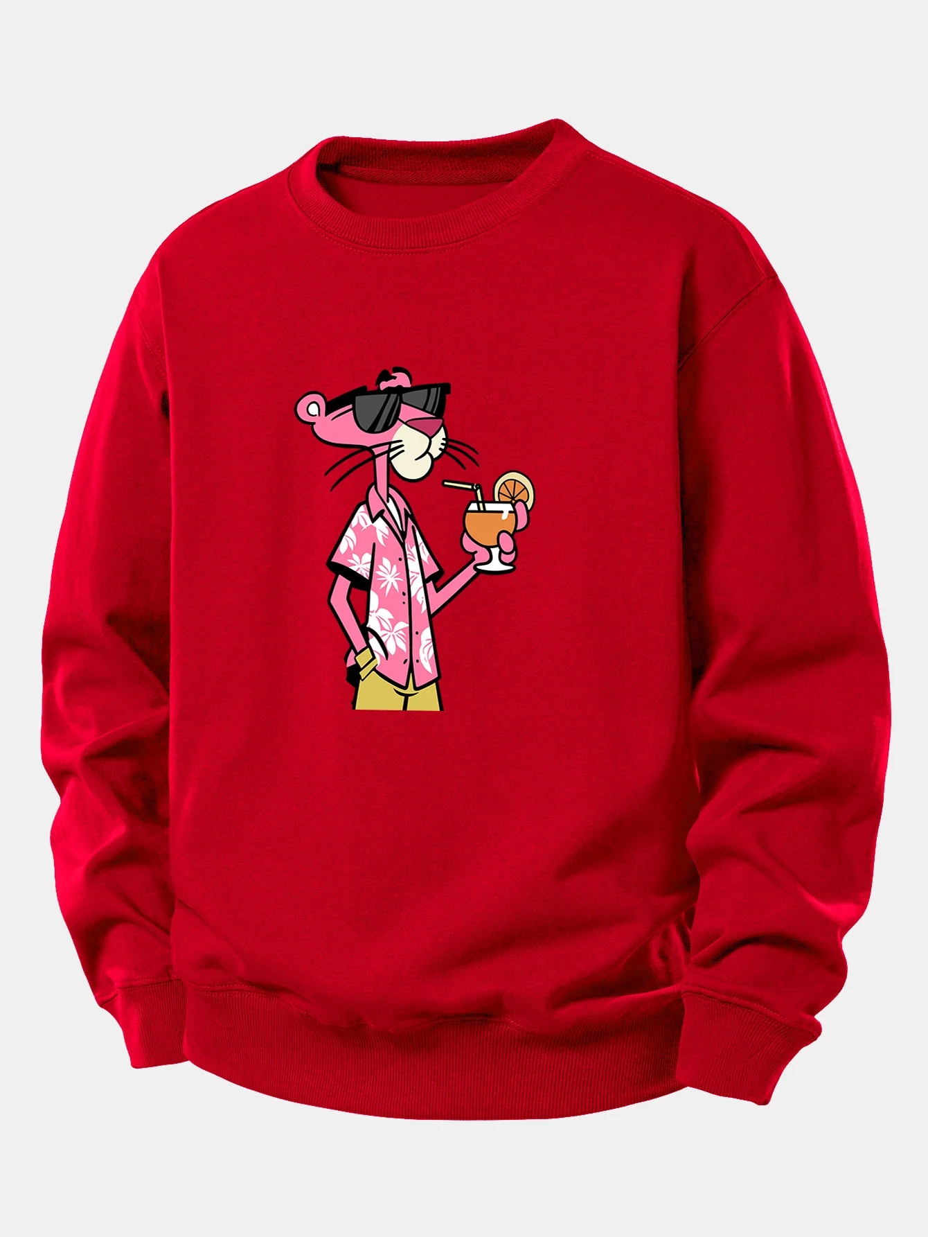 Vacation Pink Panther Print Relax Fit Sweatshirt - Image 10