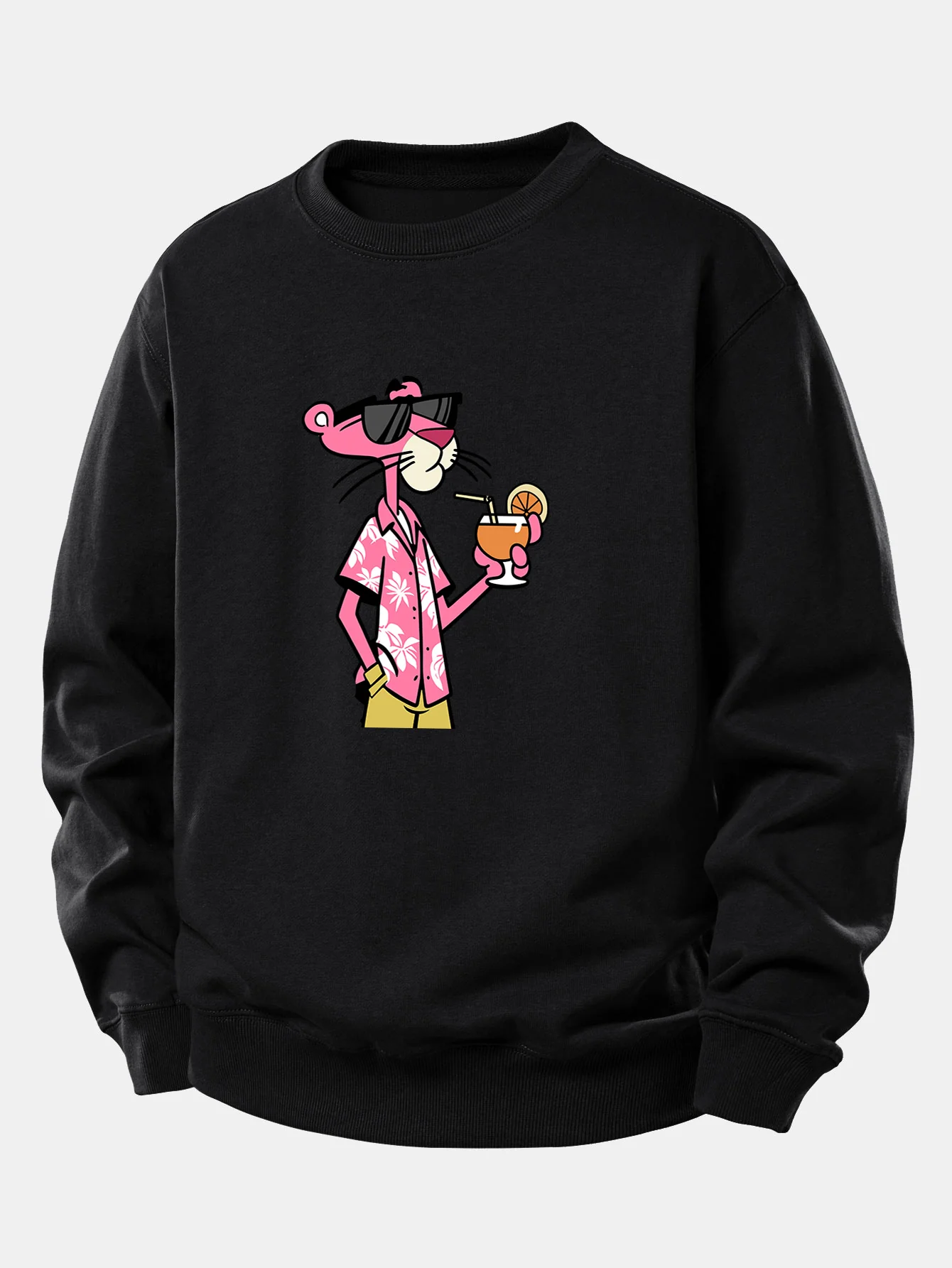 Vacation Pink Panther Print Relax Fit Sweatshirt - Image 2