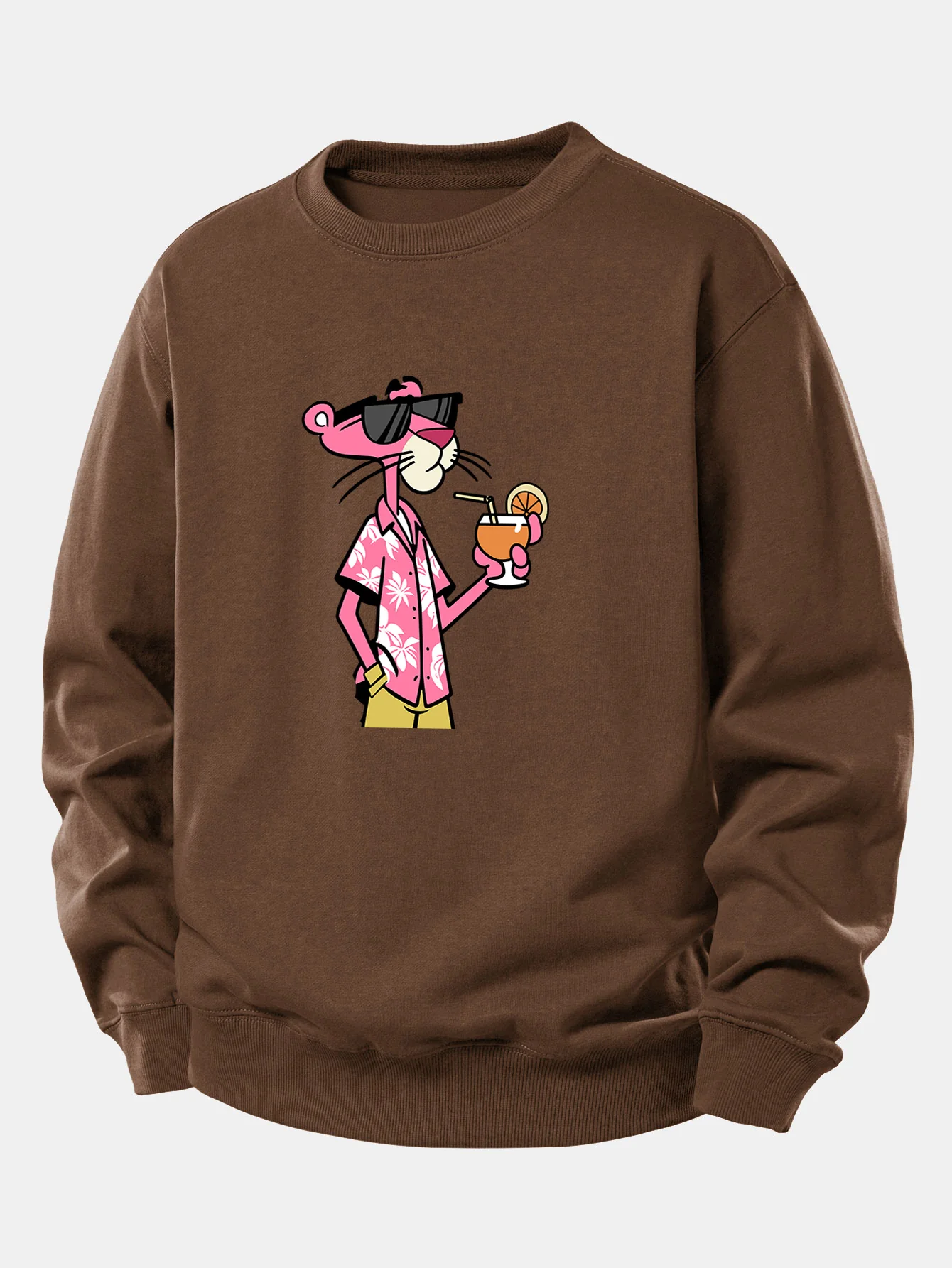 Vacation Pink Panther Print Relax Fit Sweatshirt - Image 5
