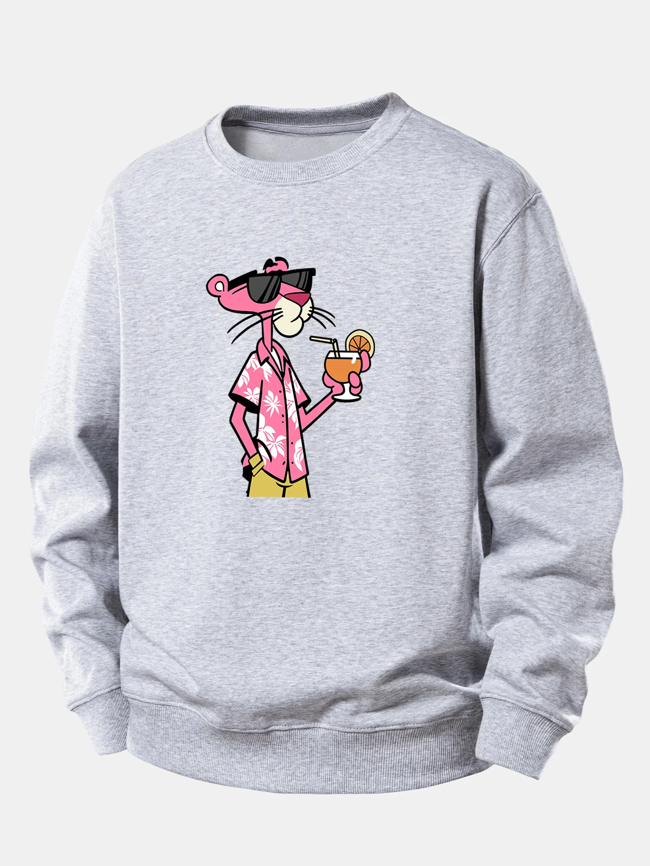 Vacation Pink Panther Print Relax Fit Sweatshirt - Image 6