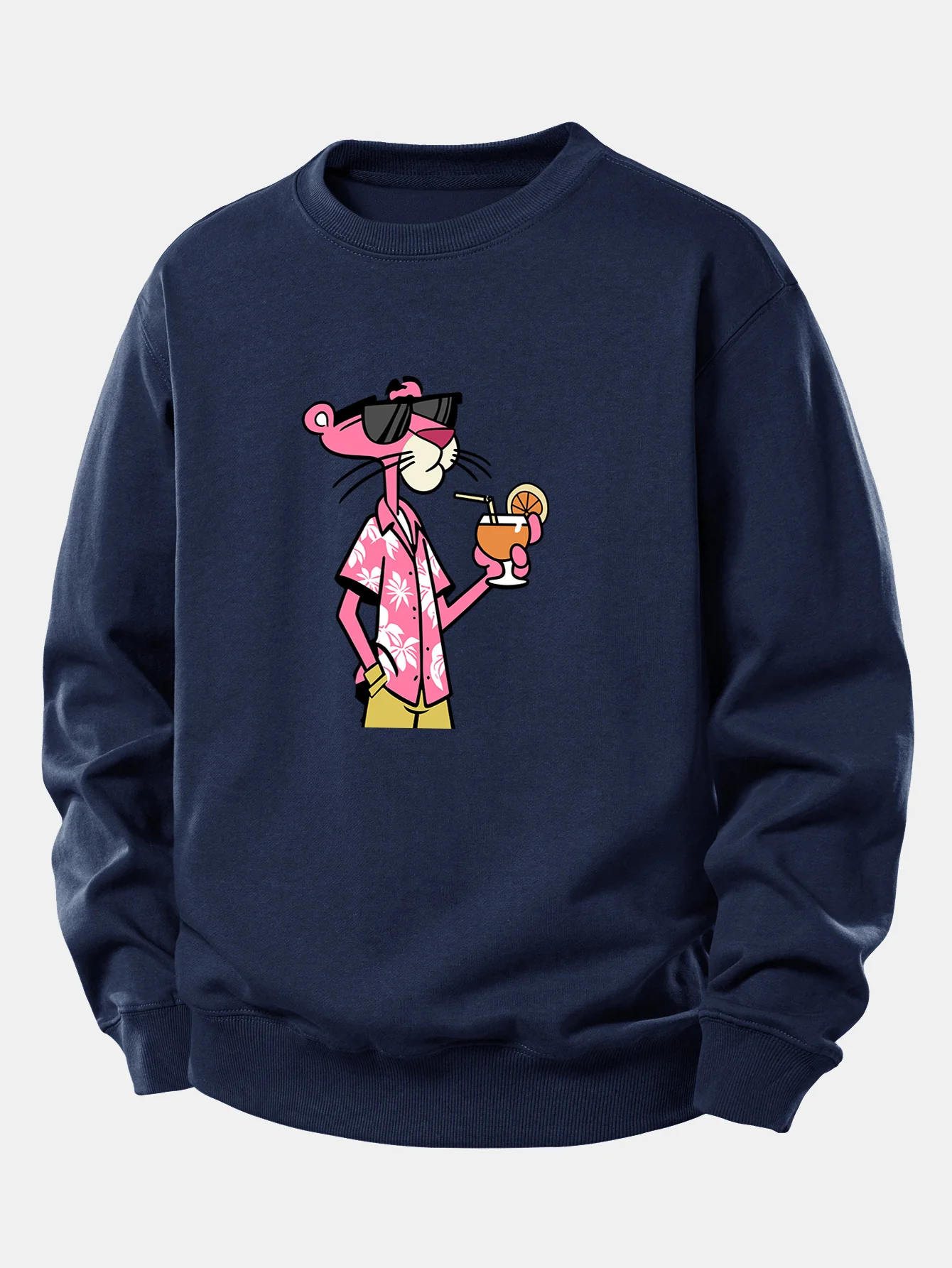 Vacation Pink Panther Print Relax Fit Sweatshirt - Image 7