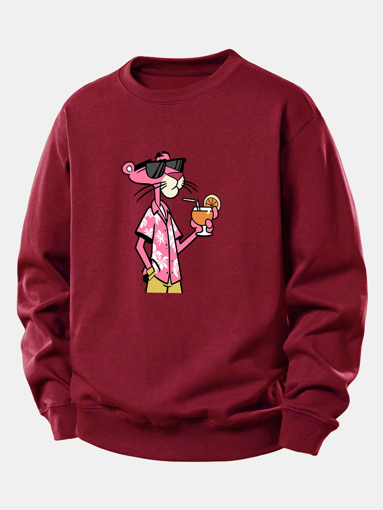 Vacation Pink Panther Print Relax Fit Sweatshirt - Image 8