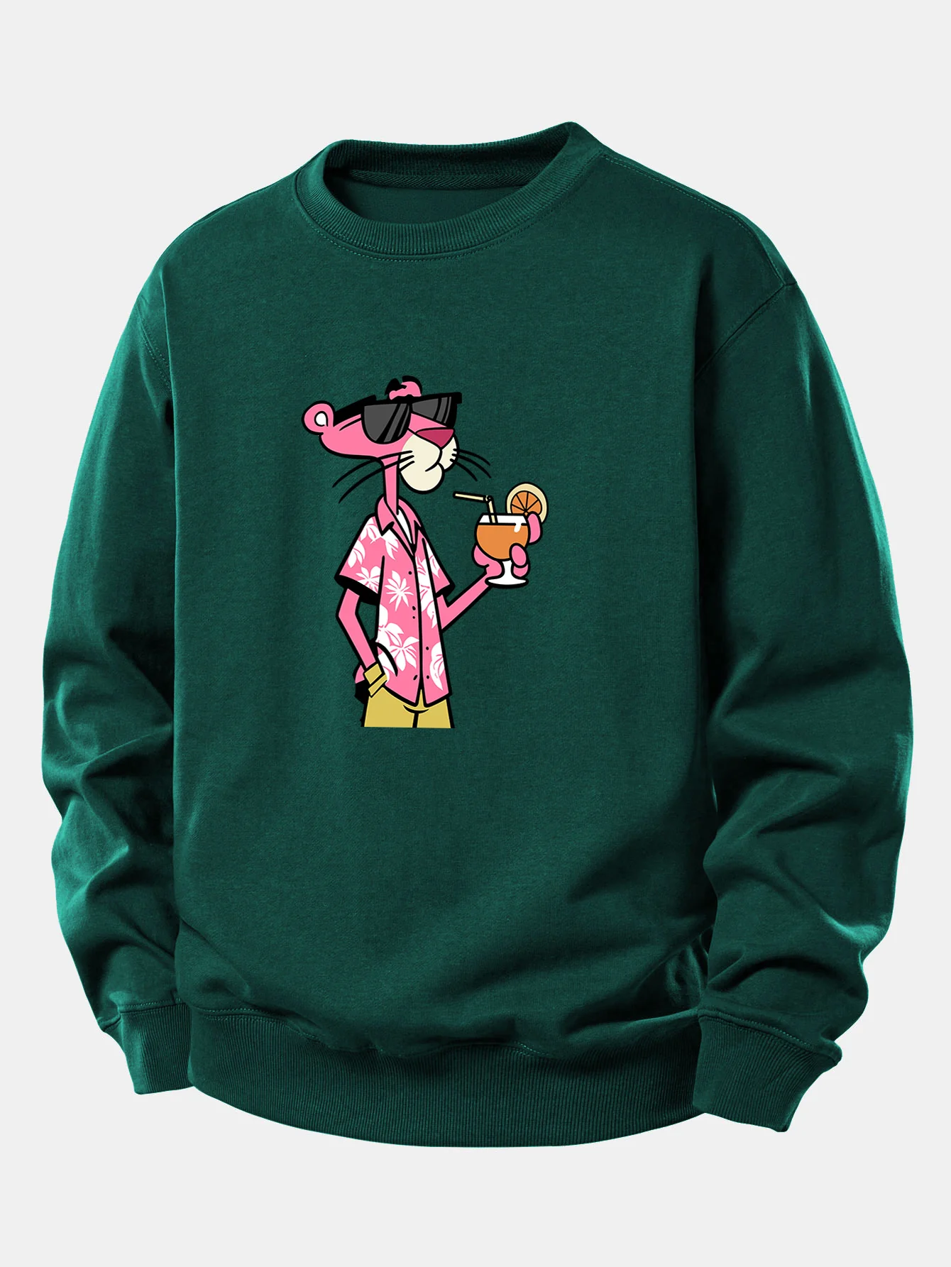 Vacation Pink Panther Print Relax Fit Sweatshirt - Image 9
