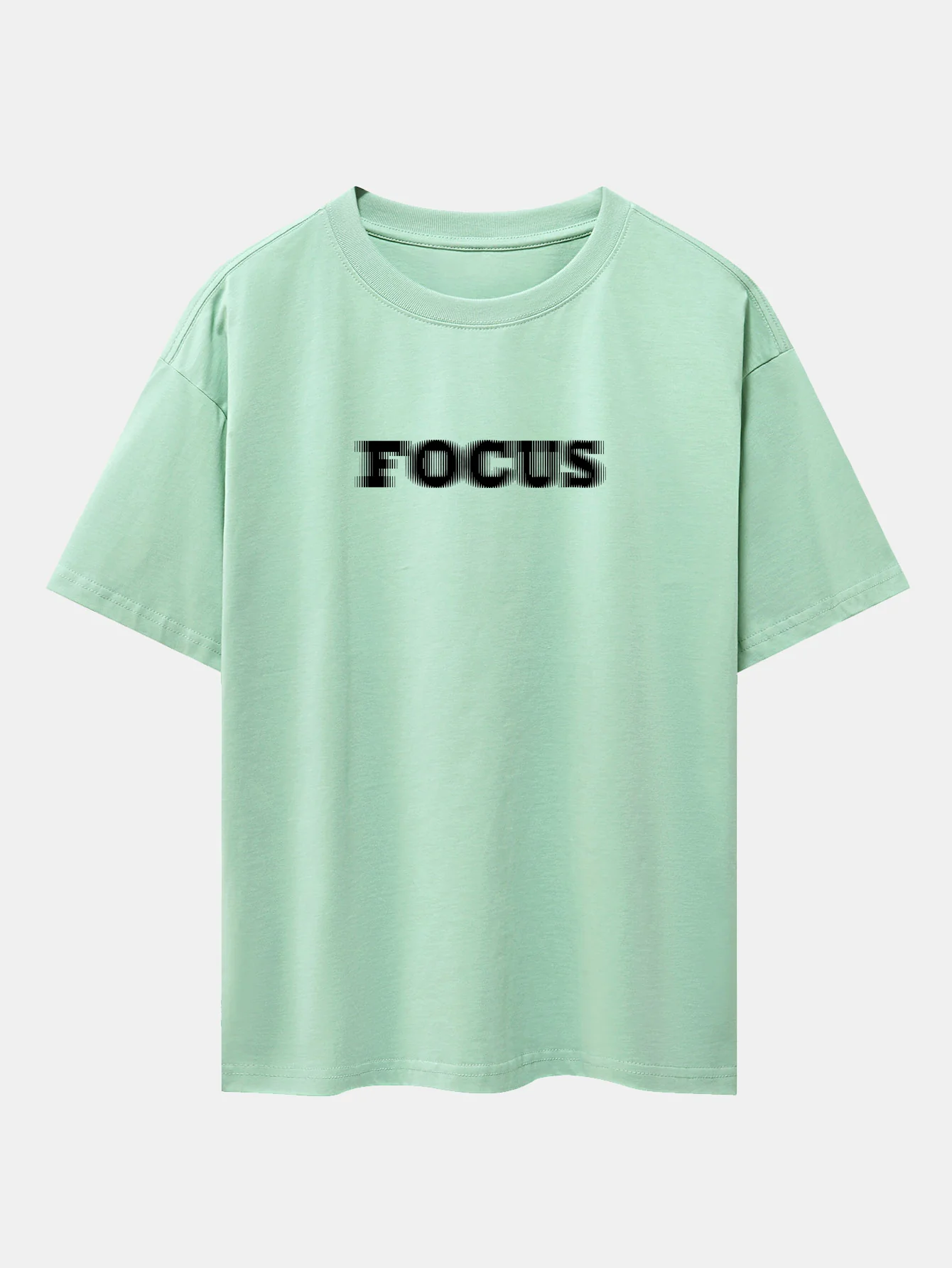 Vage Fokus Print Oversize T-Shirt mit Raglanärmeln - Image 11