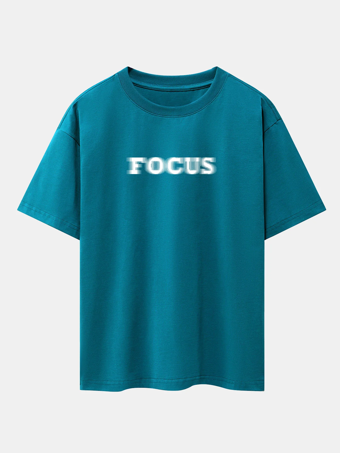 Vage Fokus Print Oversize T-Shirt mit Raglanärmeln - Image 4