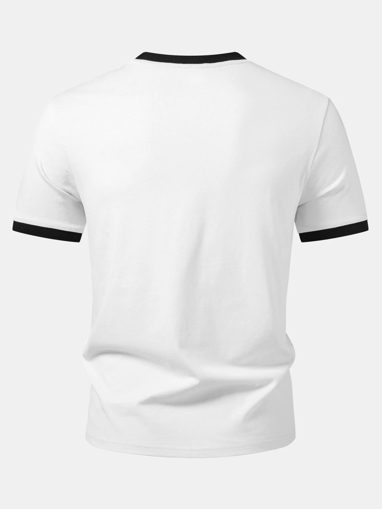Vantage Motorcycle Print Contrast Ringer T-Shirt - Image 2