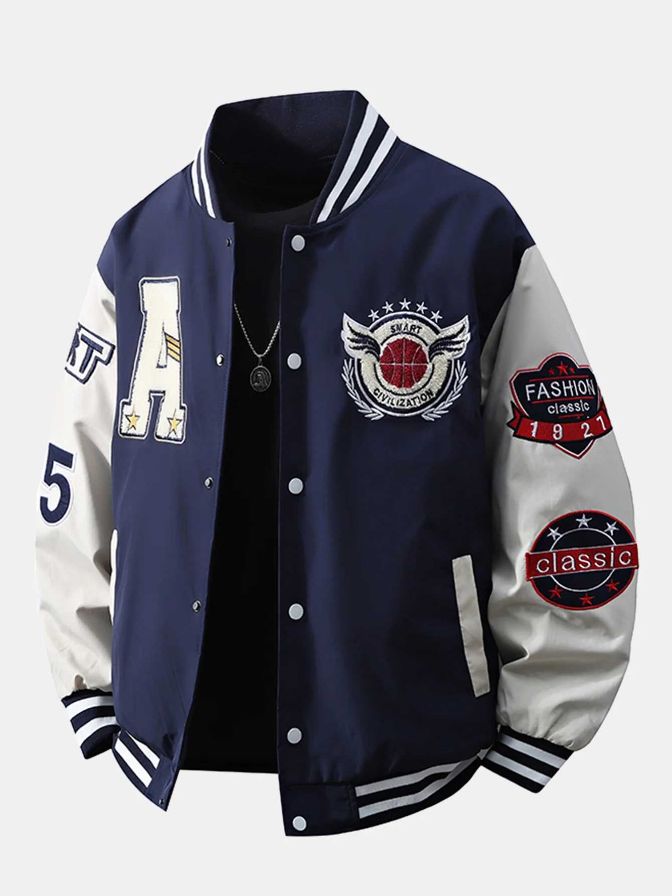 Varsity bestickte Baseballjacke - Image 3