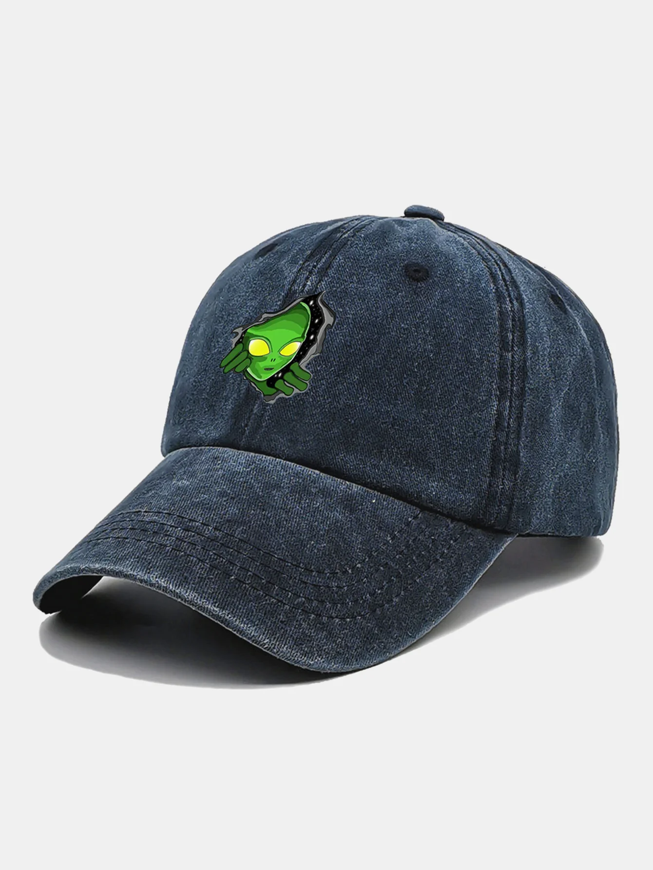Vintage Alien Muster Gewaschene Baseballkappe - Image 6