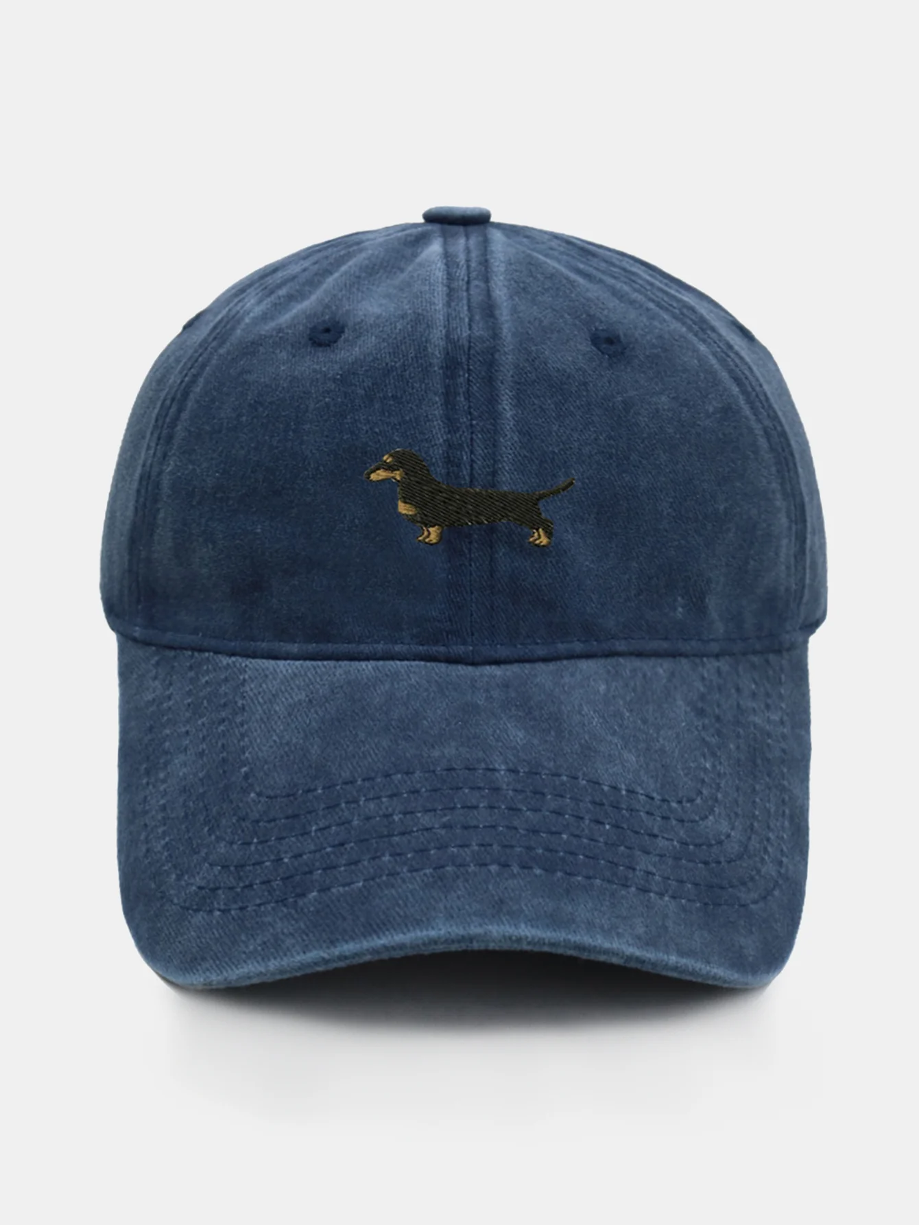 Vintage Cute Cartoon Dachshund Washed Baseball - Image 2