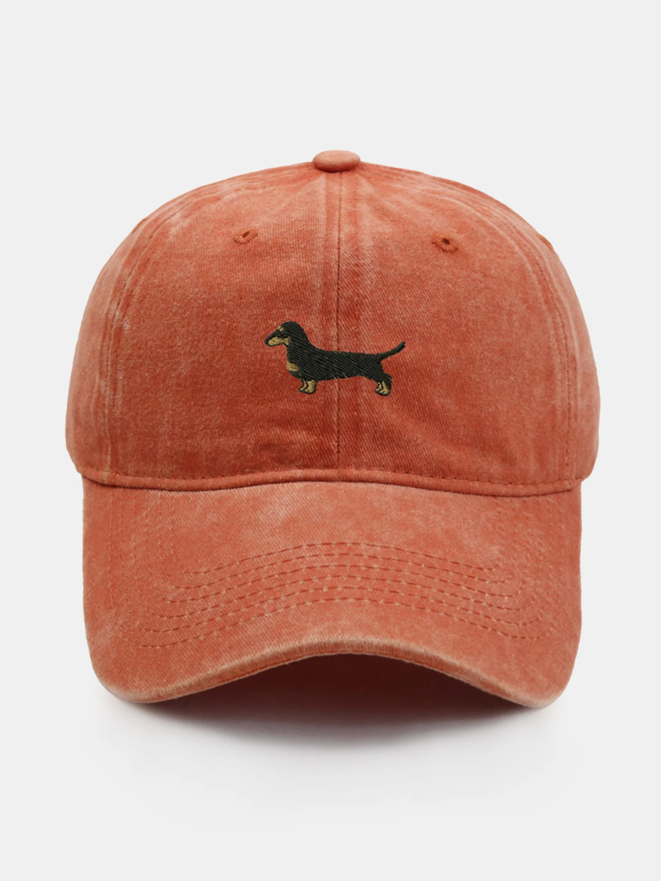 Vintage Cute Cartoon Dachshund Washed Baseball - Image 4