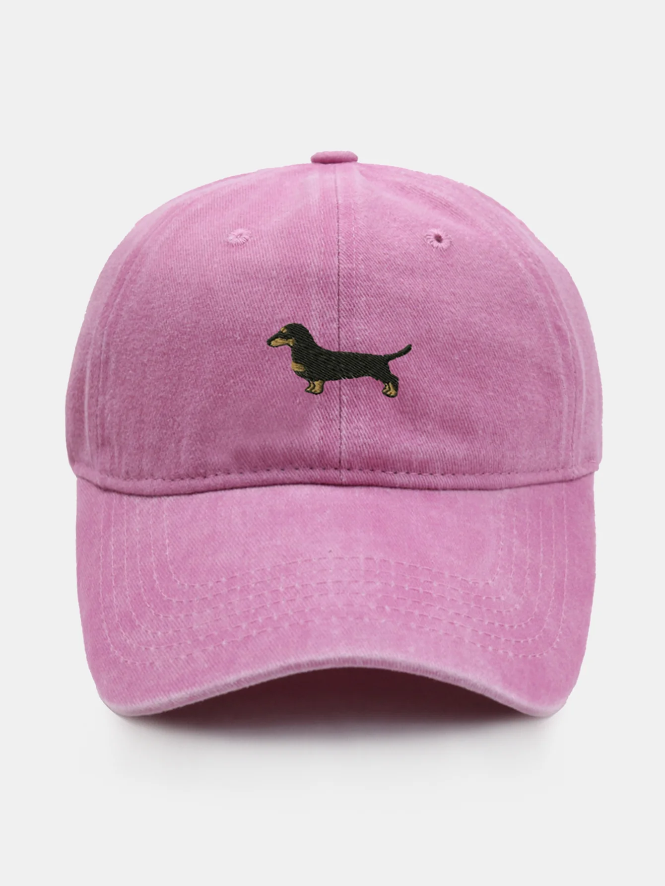 Vintage Cute Cartoon Dachshund Washed Baseball - Image 5