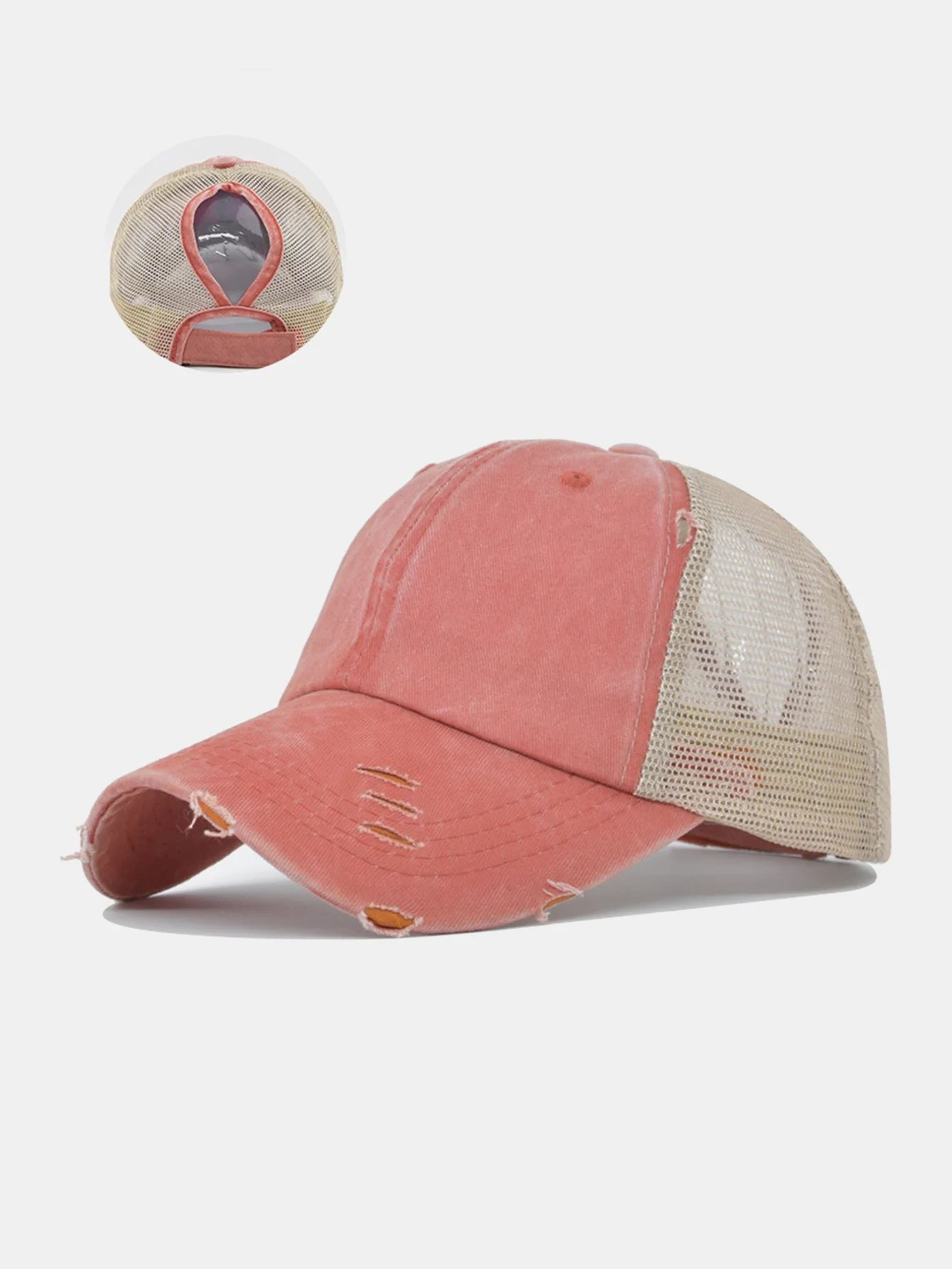 Vintage Used Mesh Pferdeschwanz Baseballkappe - Image 12