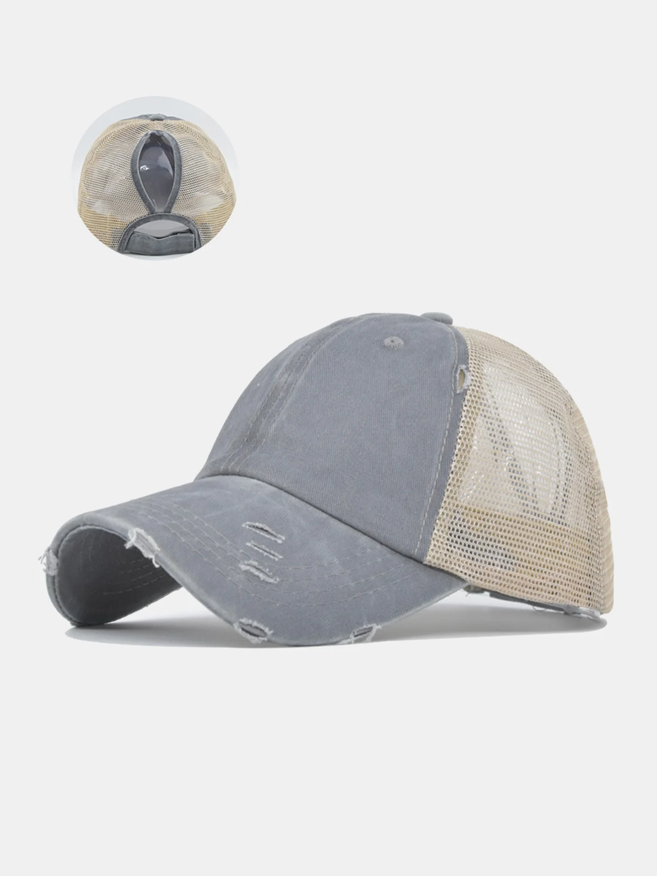 Vintage Used Mesh Pferdeschwanz Baseballkappe - Image 6