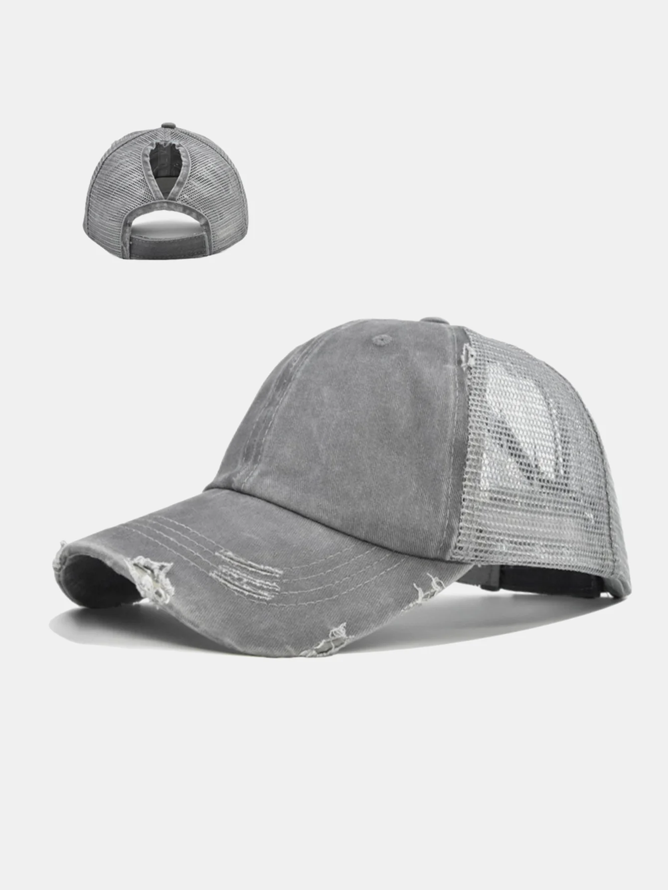 Vintage Used Mesh Pferdeschwanz Baseballkappe - Image 7