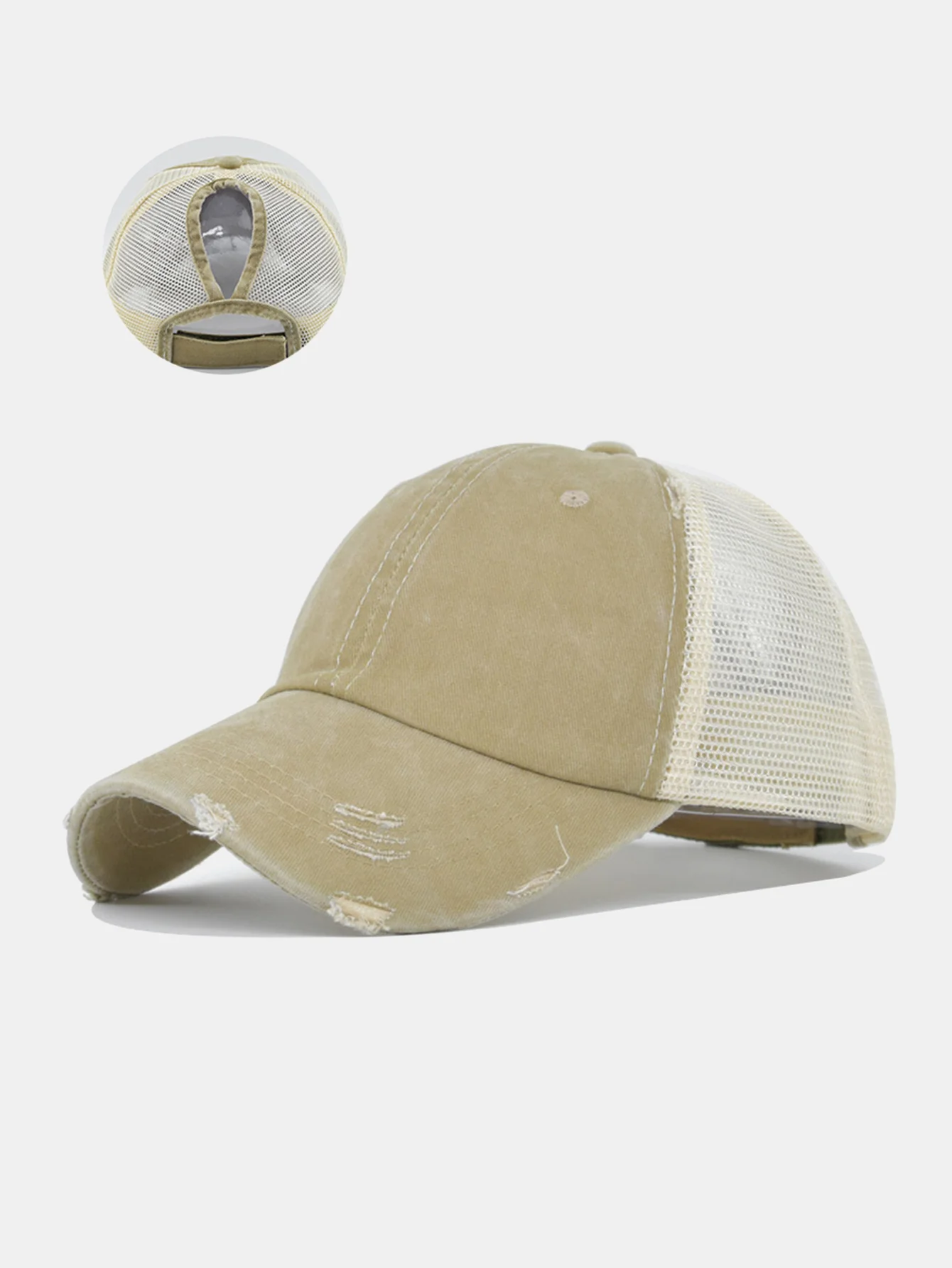 Vintage Used Mesh Pferdeschwanz Baseballkappe - Image 9