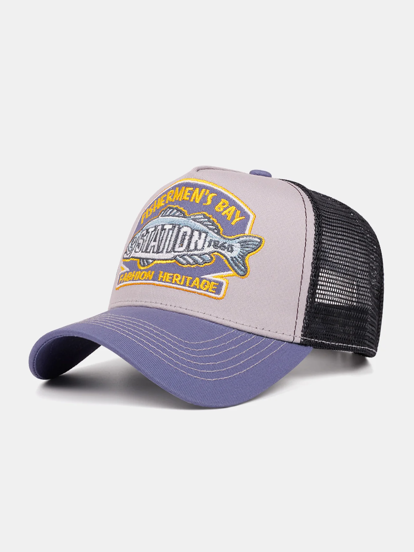 Vintage Angler Stickerei Mesh Baseballkappe - Image 5