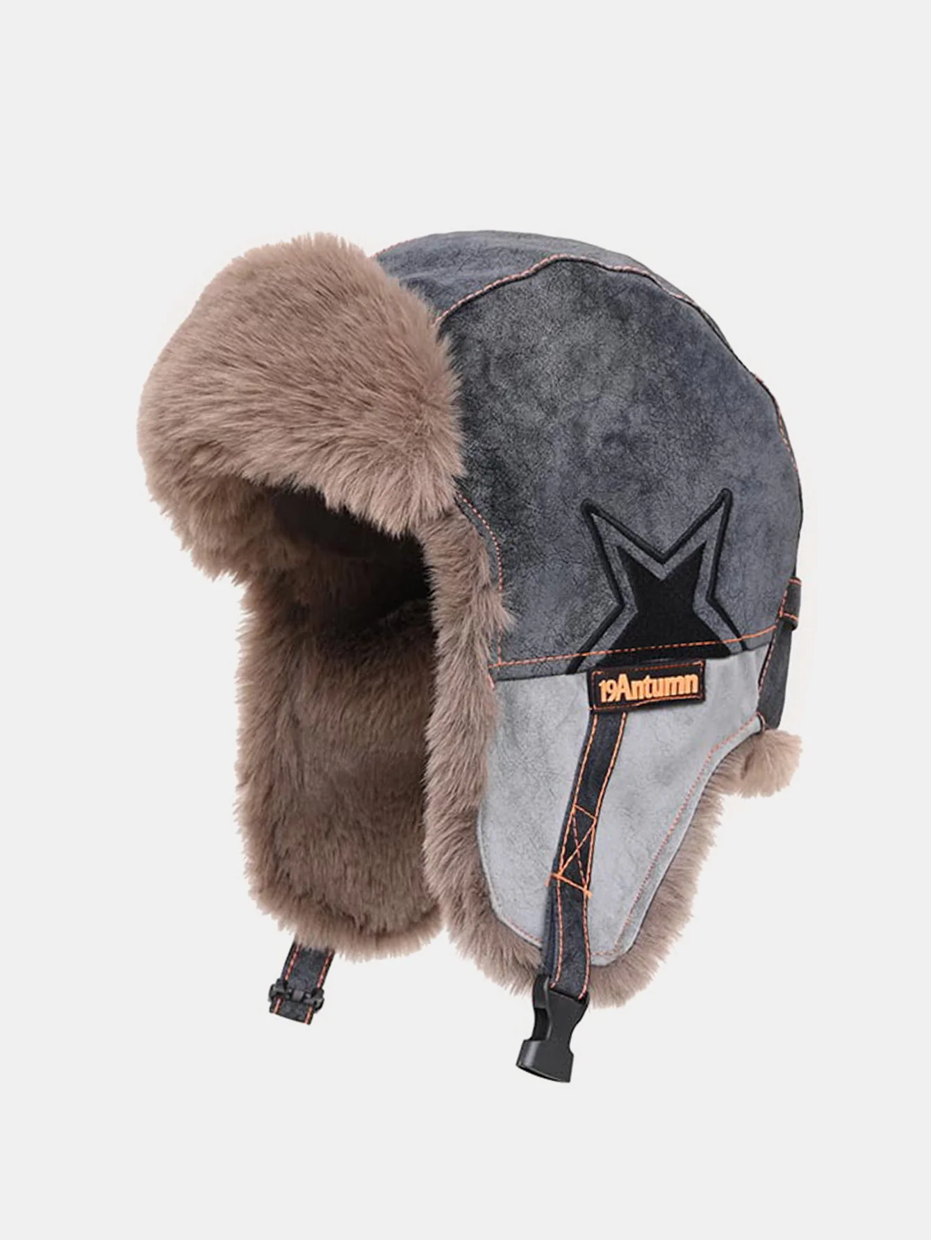Vintage Leder Plus Samt Warme Fliegerkappe - Image 6