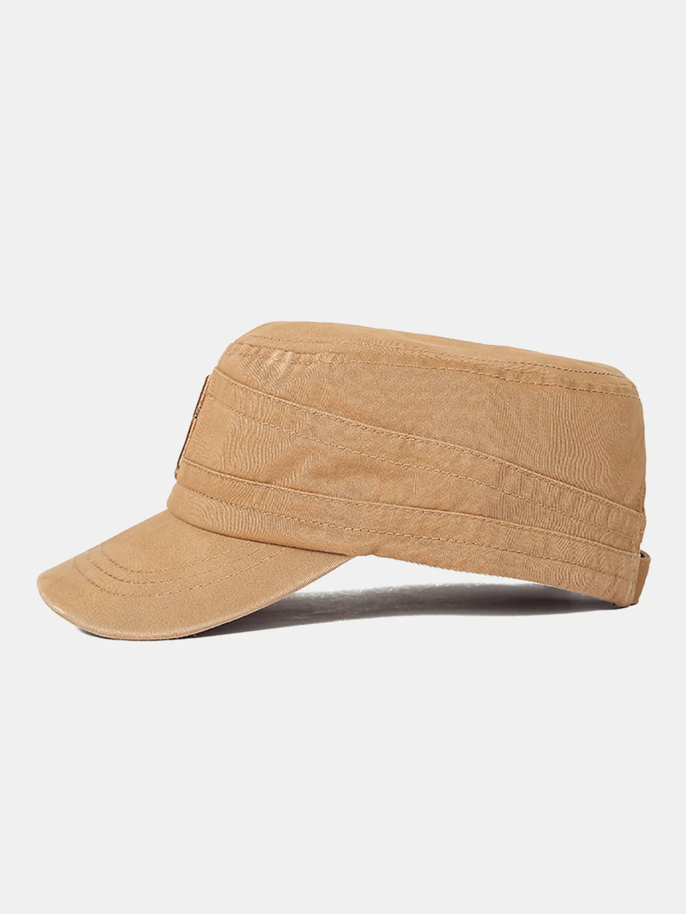 Vintage Military-Style Embroidered Flat Cap With A Casual Visor - Image 6