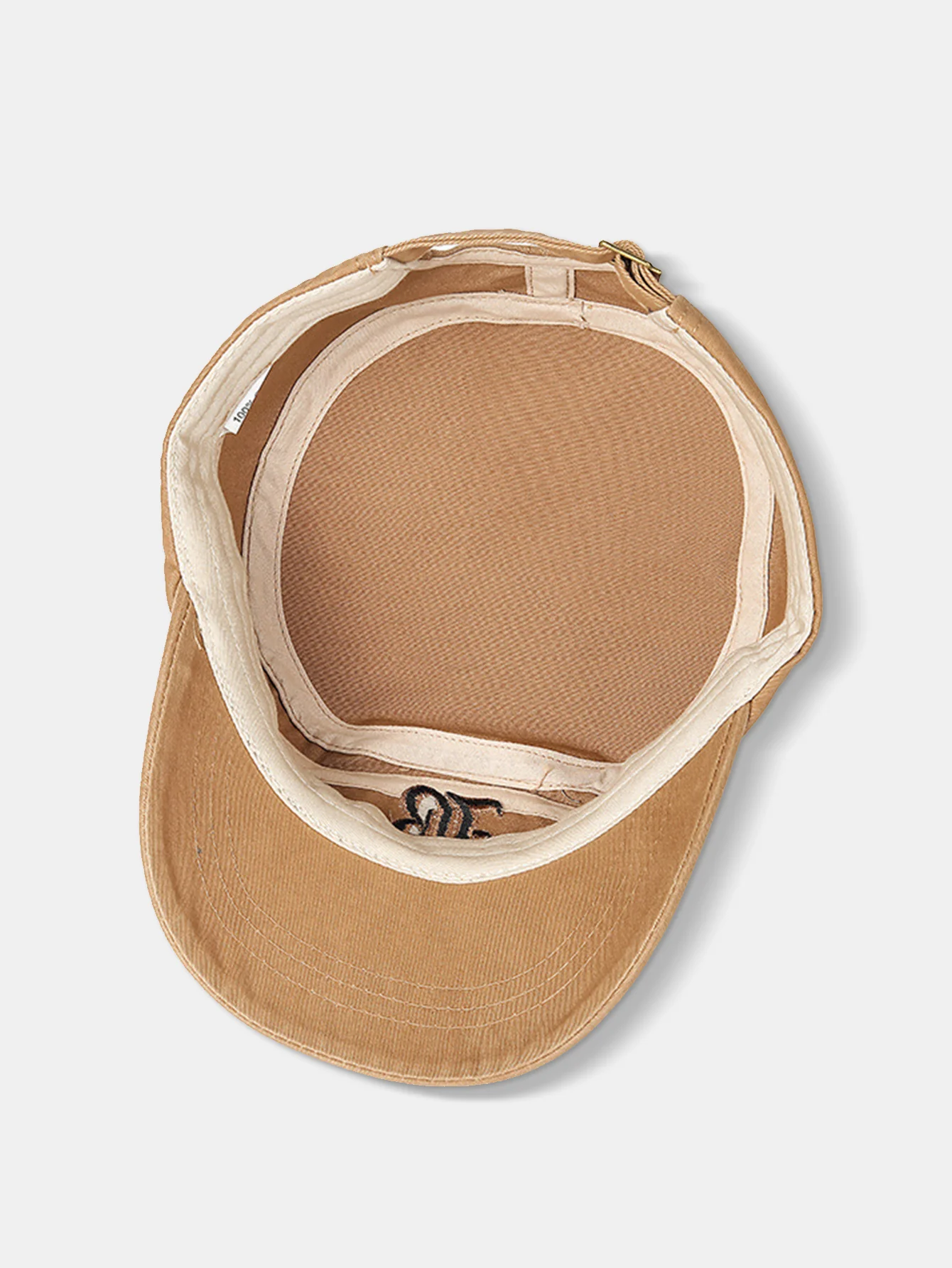 Vintage Military-Style Embroidered Flat Cap With A Casual Visor - Image 7