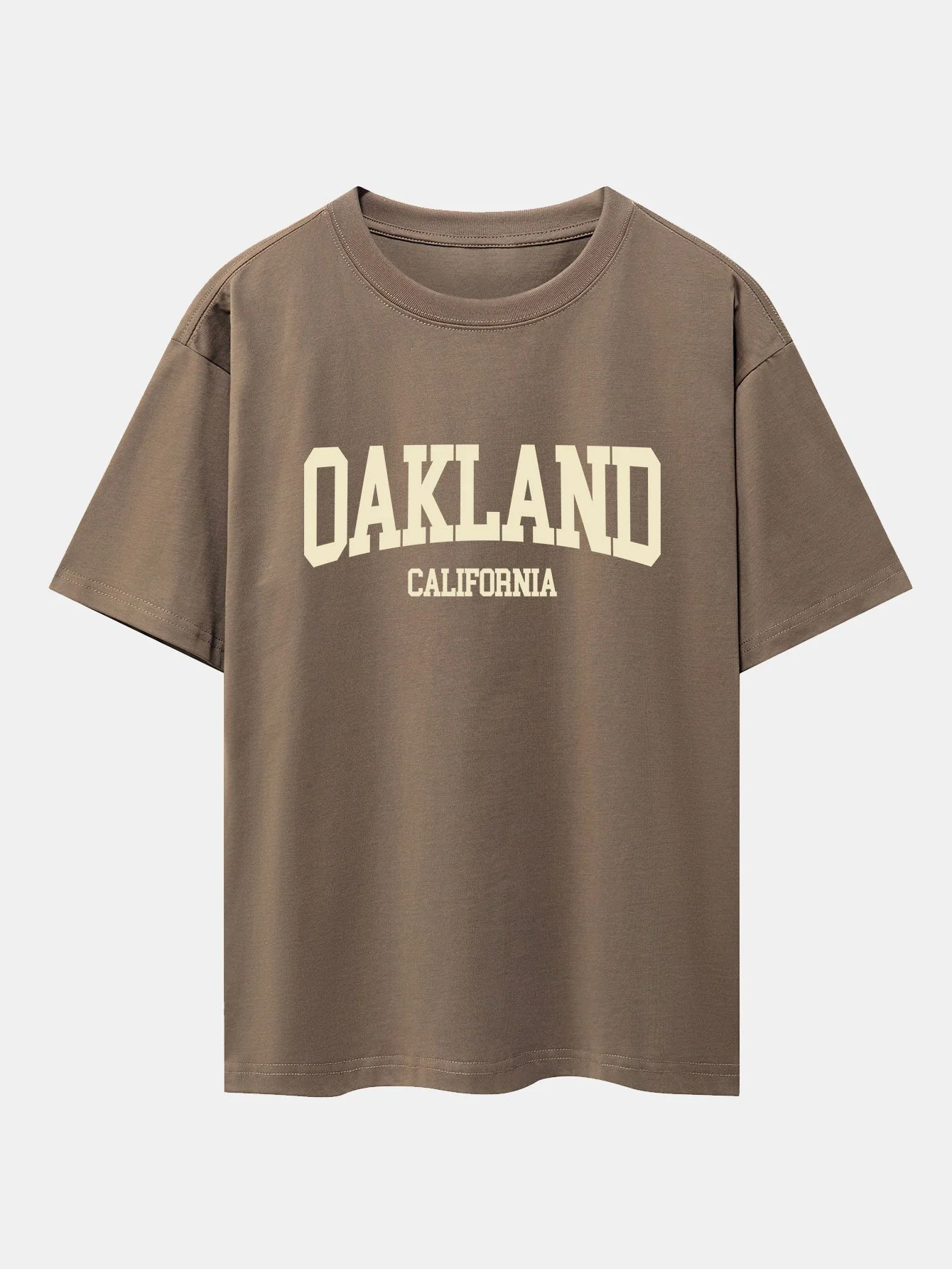 Vintage Oakland Druck Schwergewicht Übergröße T-Shirt