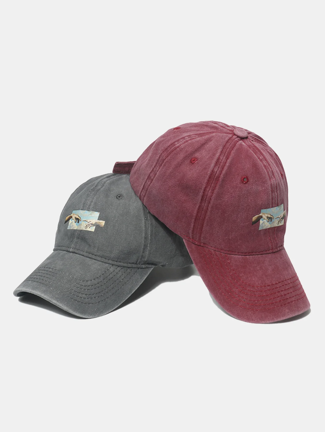 Vintage Ölgemälde Genesis Druck Baseballmütze - Image 2