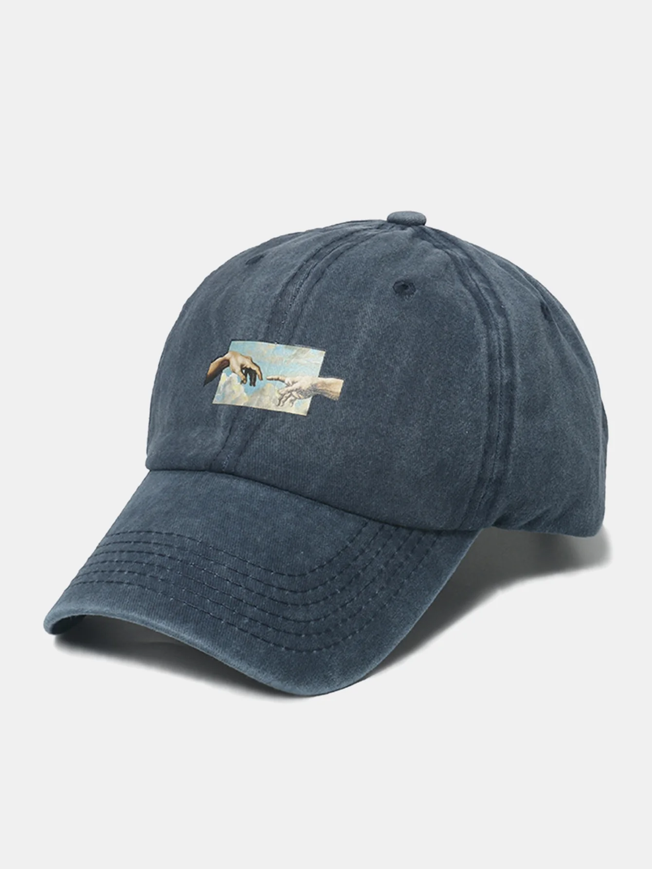 Vintage Ölgemälde Genesis Druck Baseballmütze - Image 3