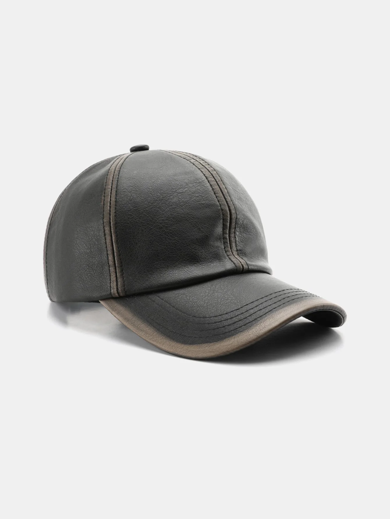 Vintage PU-Leder verwitterte Baseballmütze - Image 3