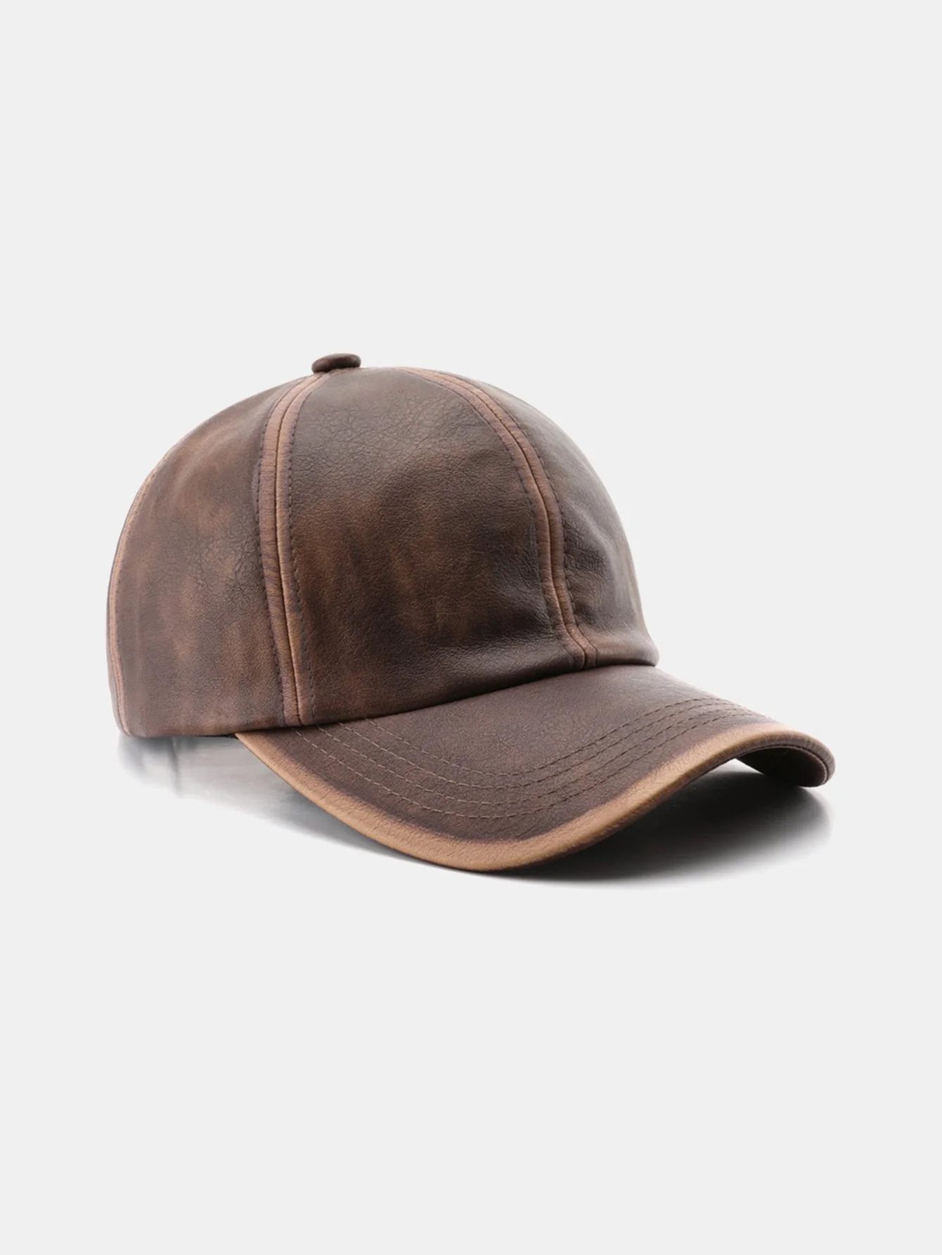 Vintage PU-Leder verwitterte Baseballmütze - Image 5