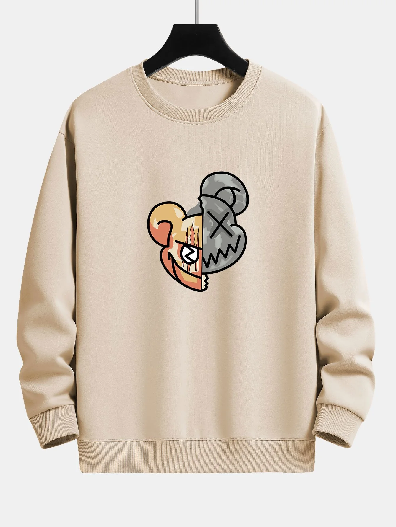 Gewalttätiger Bärenabdruck Relaxed Fit Sweatshirt - Image 2