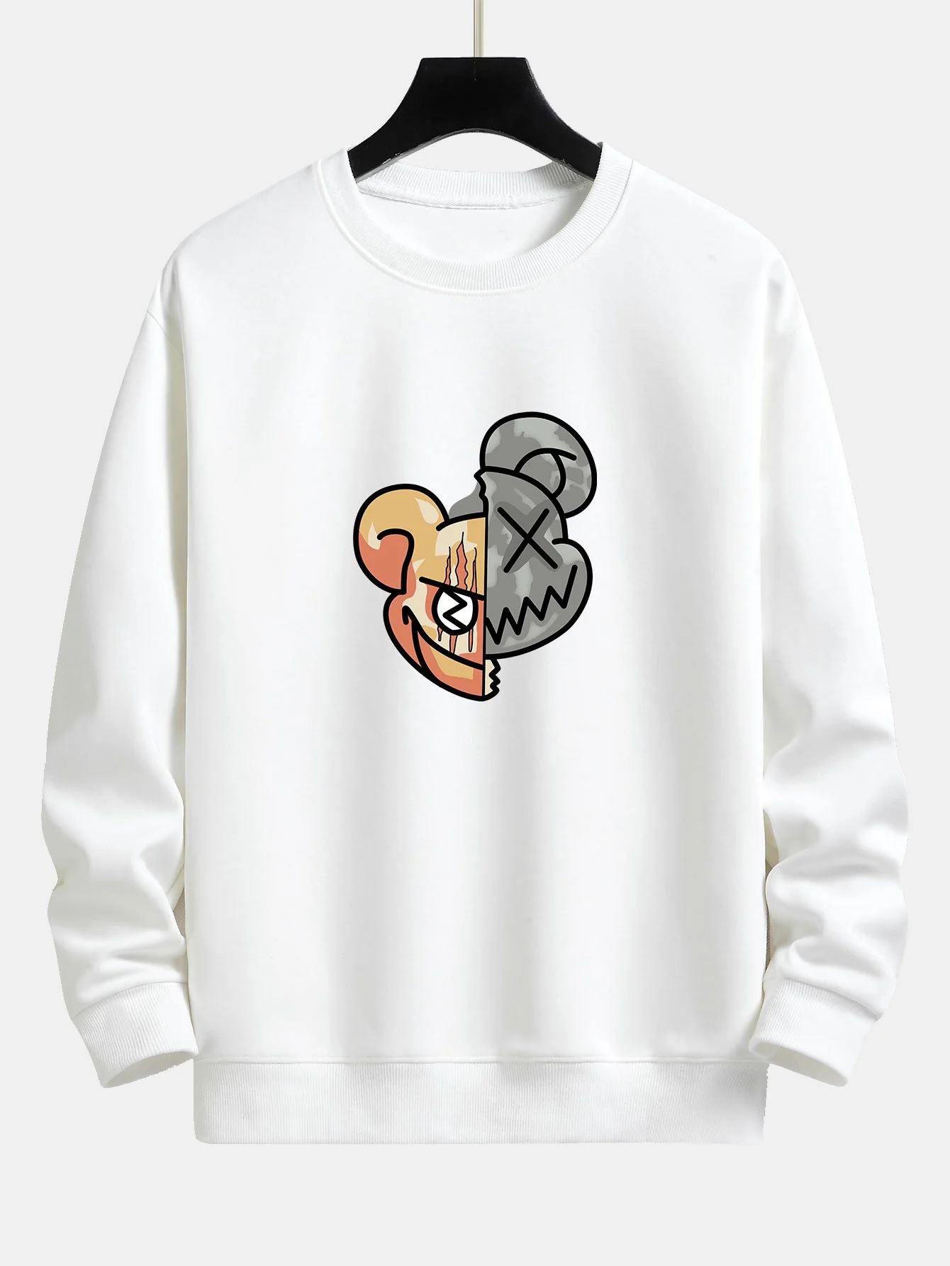 Gewalttätiger Bärenabdruck Relaxed Fit Sweatshirt - Image 3