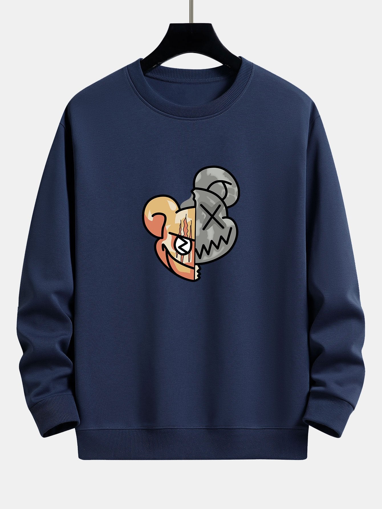 Gewalttätiger Bärenabdruck Relaxed Fit Sweatshirt - Image 4