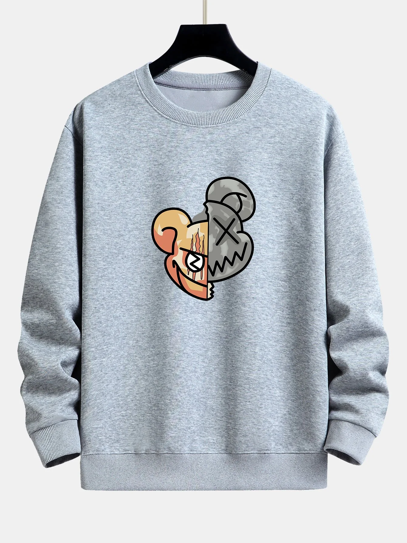 Gewalttätiger Bärenabdruck Relaxed Fit Sweatshirt - Image 5