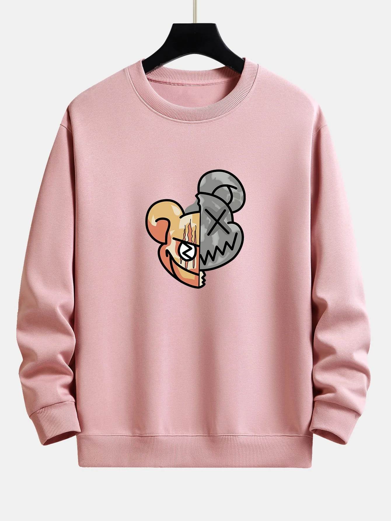 Gewalttätiger Bärenabdruck Relaxed Fit Sweatshirt - Image 6