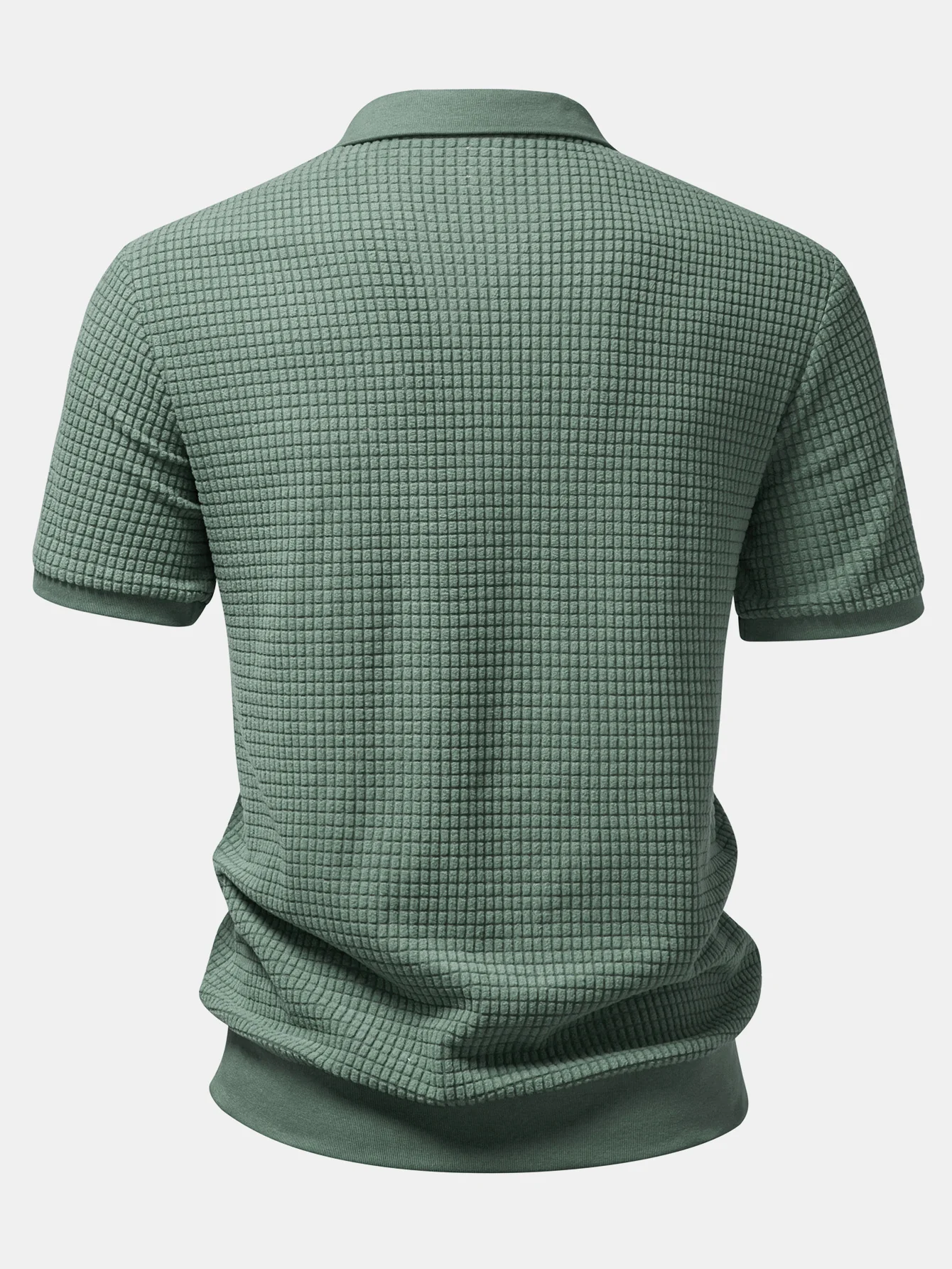 Waffle Button Up Knit Shirt - Image 4