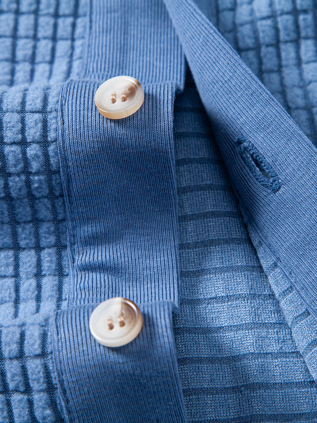 Waffle Button Up Knit Shirt - Image 6