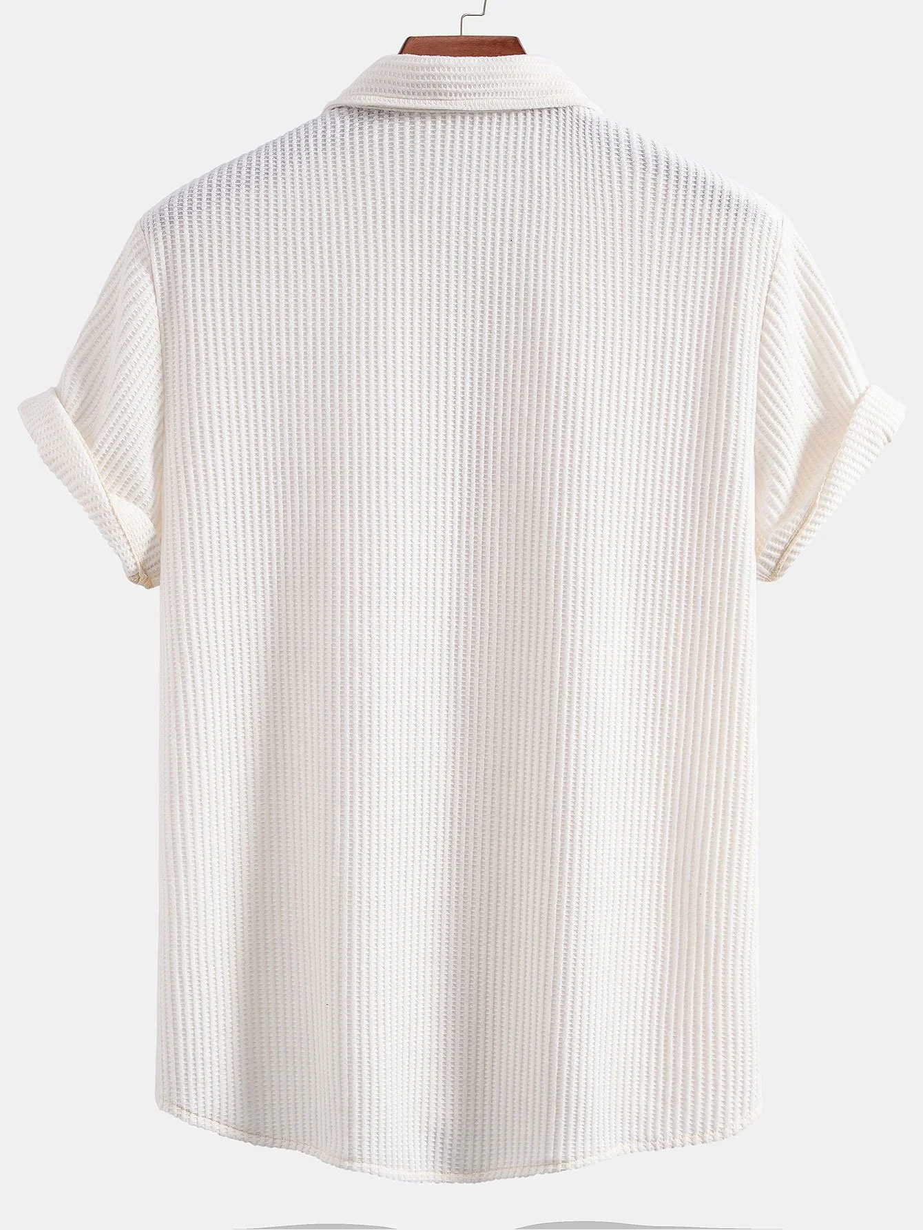 Waffel-Button-Up-Hemd & Leinenhose mit geradem Bein - Image 8