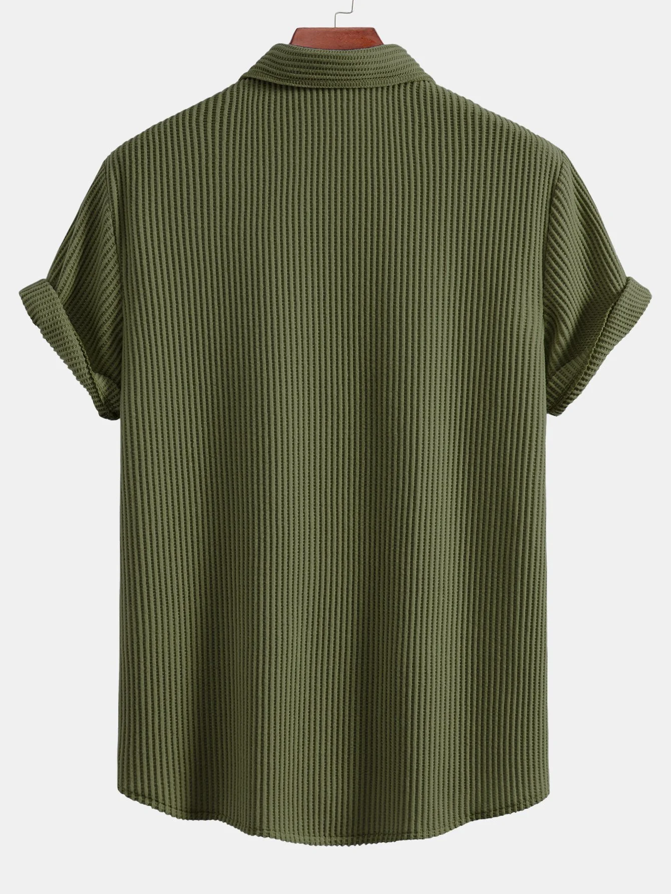 Waffel-Button-Up-Hemd & Leinenhose mit geradem Bein - Image 10