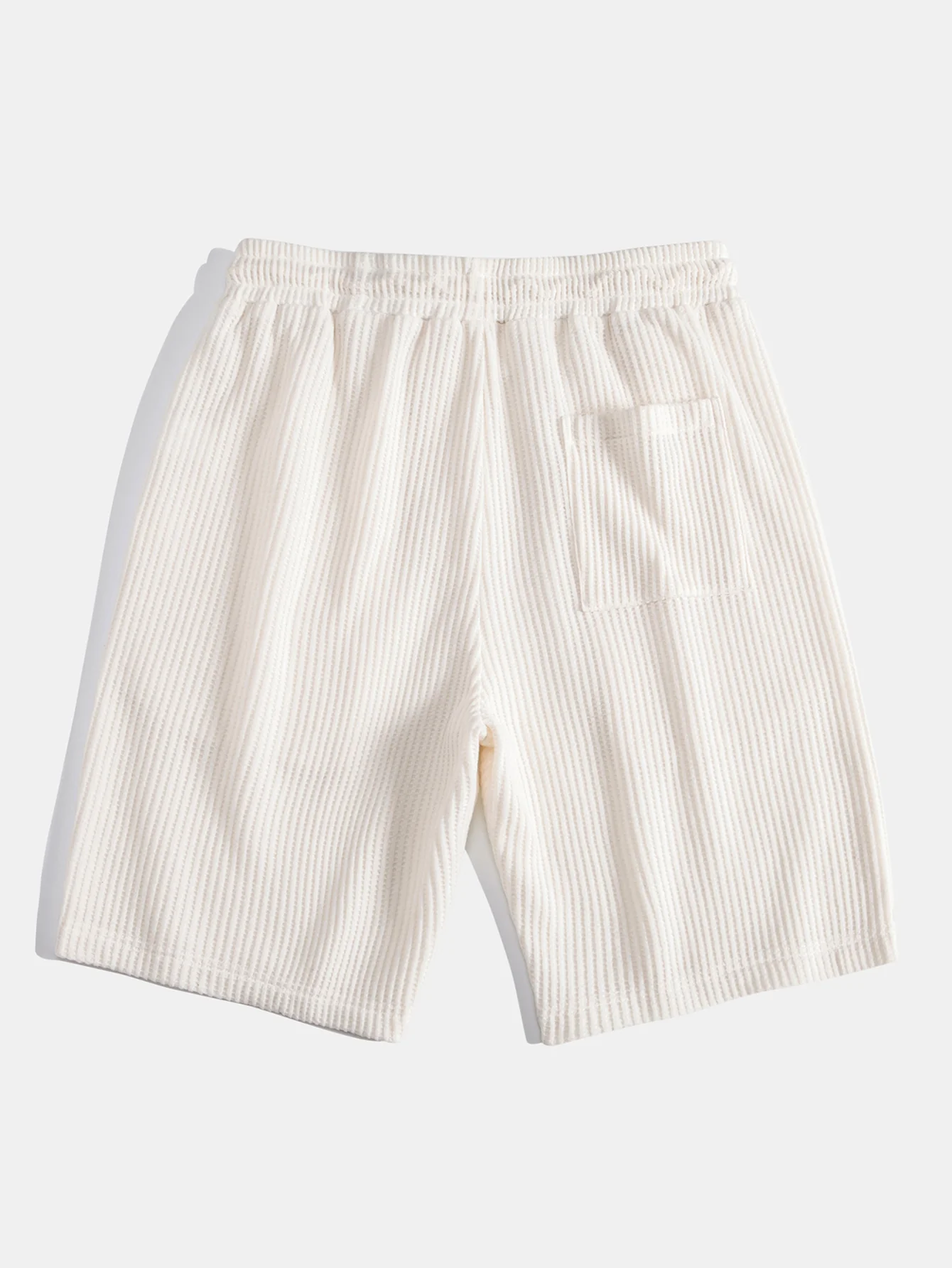 Waffel-Knopfleistenhemd & Kordelzug gestrickte Waffel-Shorts - Image 11