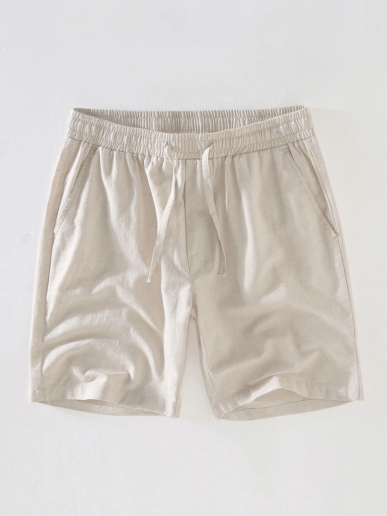 Waffel-Knopfleistenhemd & Leinen-Baumwollmischung Kordelzug Shorts - Image 15
