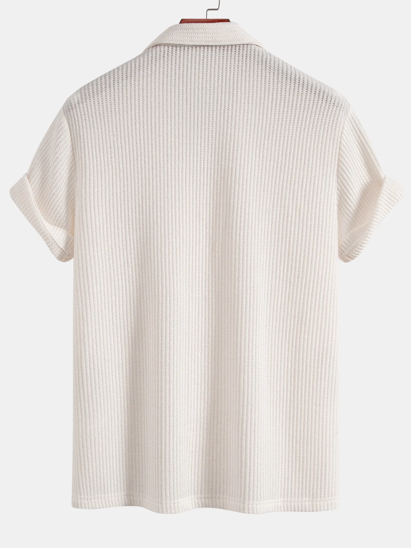 Waffel-Button-Up-Hemd & Leinenhose mit geradem Bein - Image 8