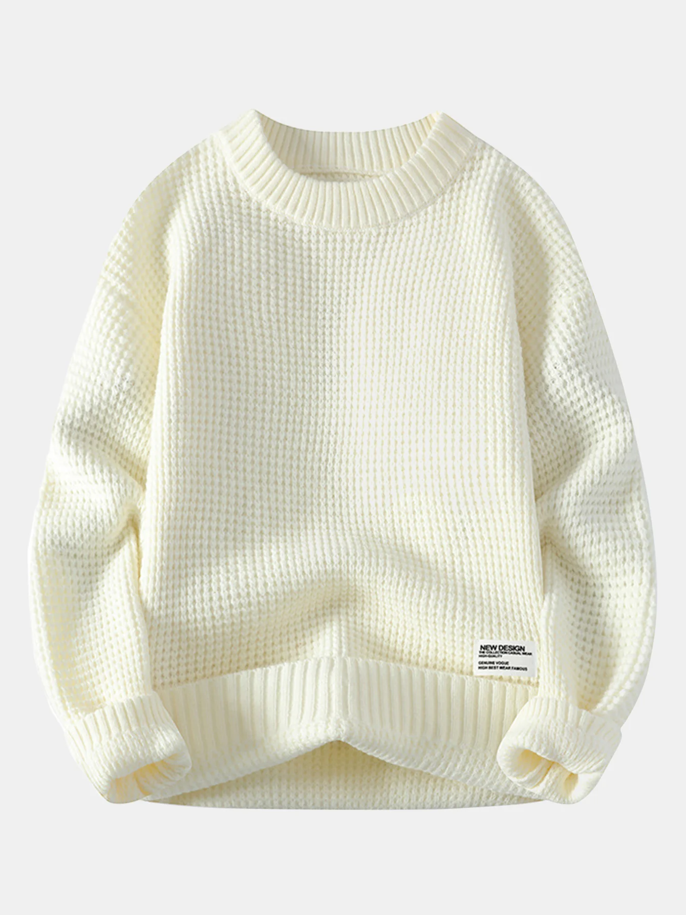 Waffle Crew Neck Sweater - Image 2