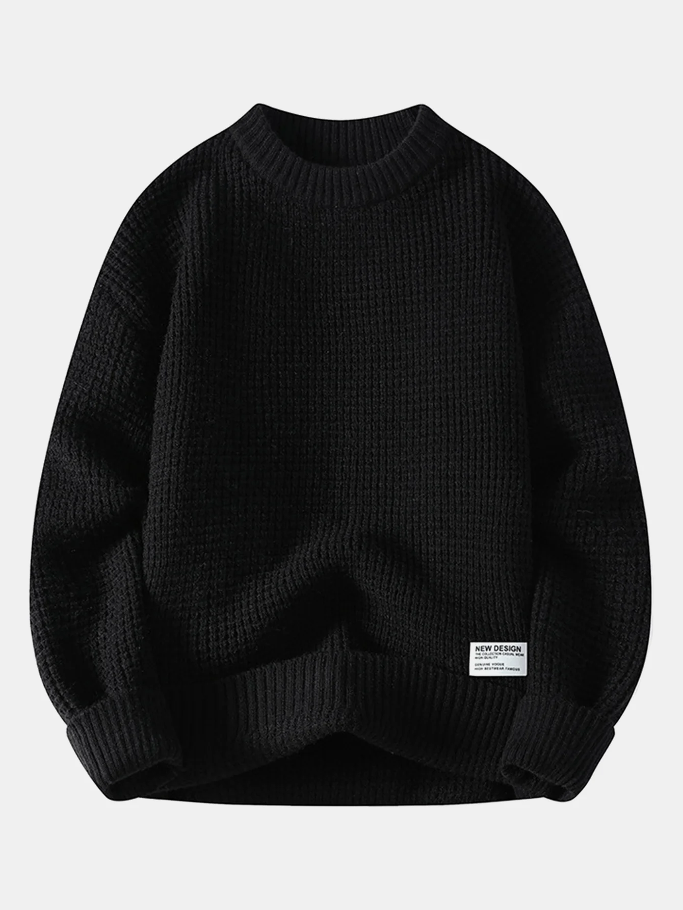 Waffle Crew Neck Sweater - Image 4