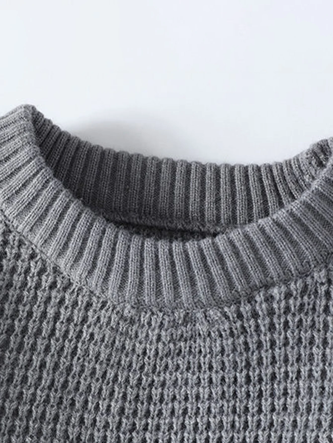 Waffle Crew Neck Sweater - Image 7