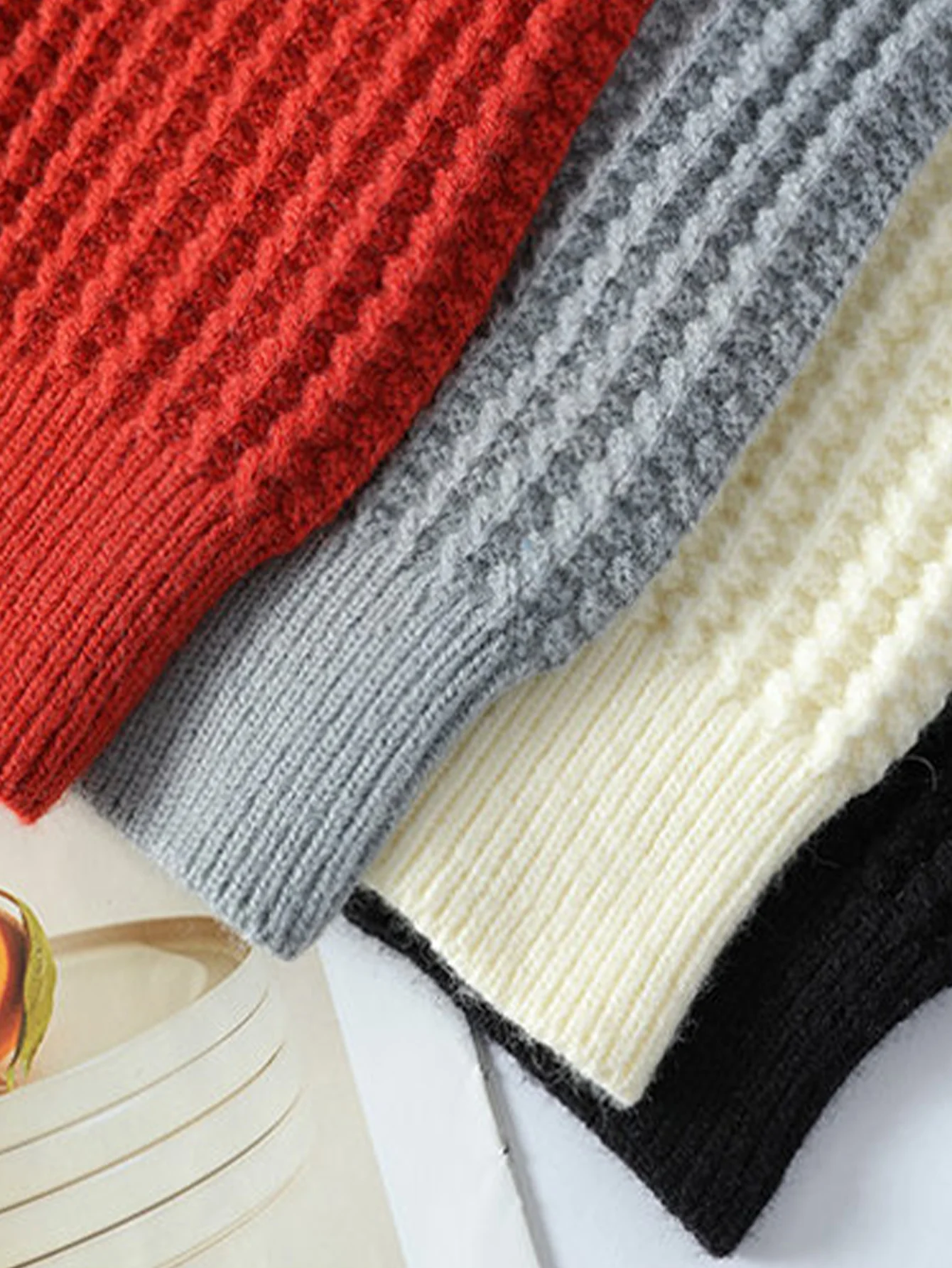 Waffle Crew Neck Sweater - Image 10