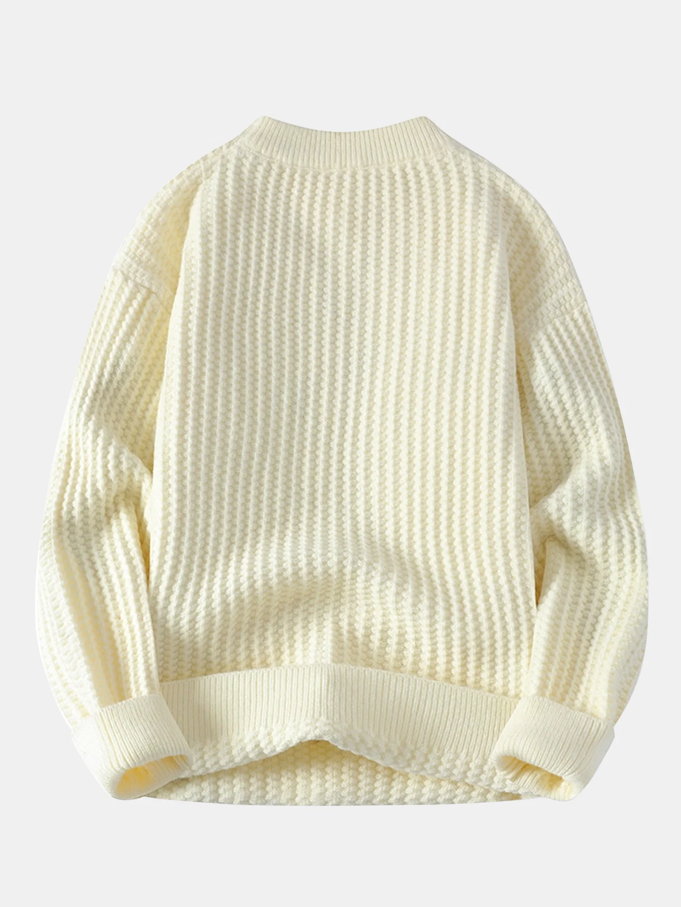 Waffle Crew Neck Sweater - Image 5