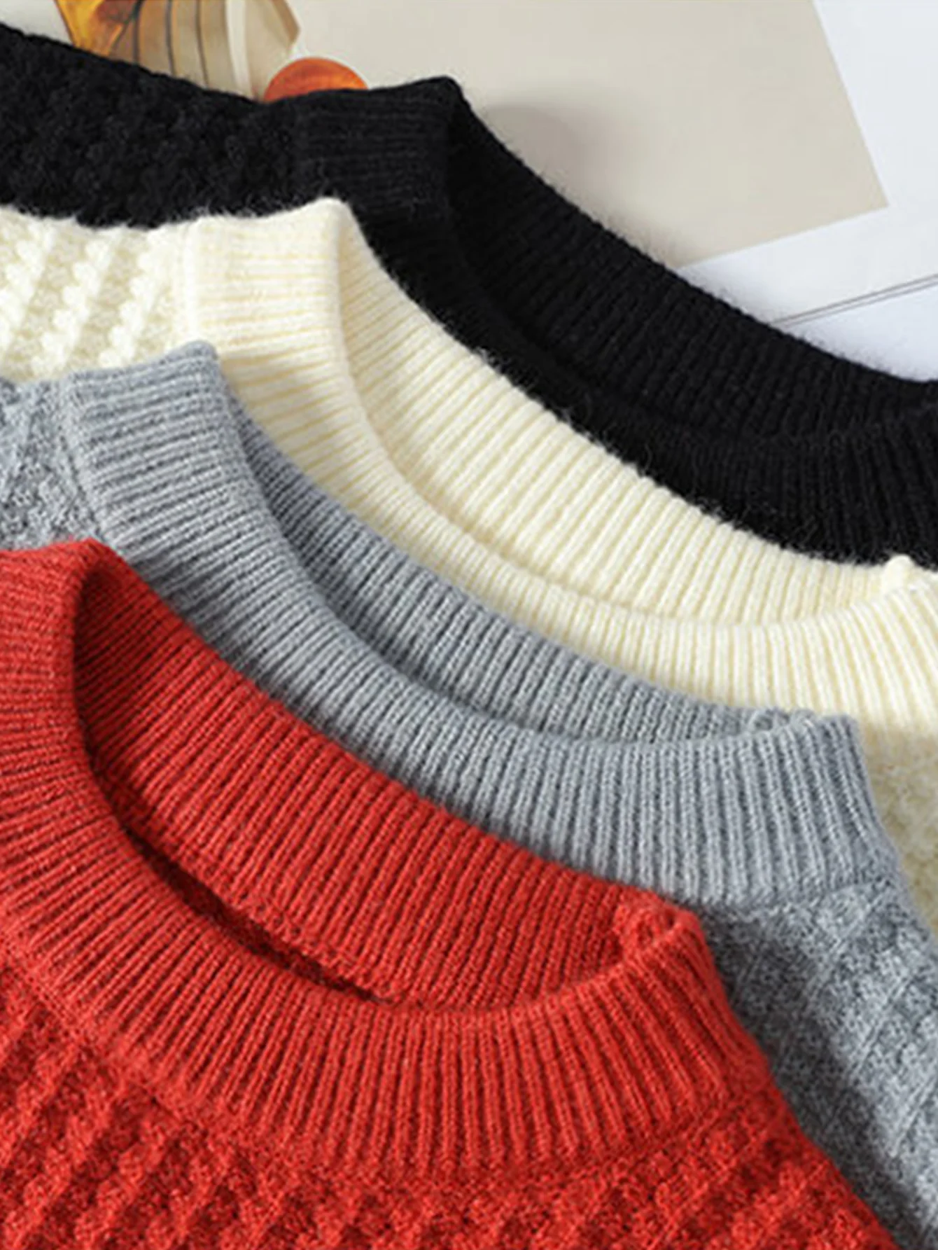 Waffle Crew Neck Sweater - Image 6