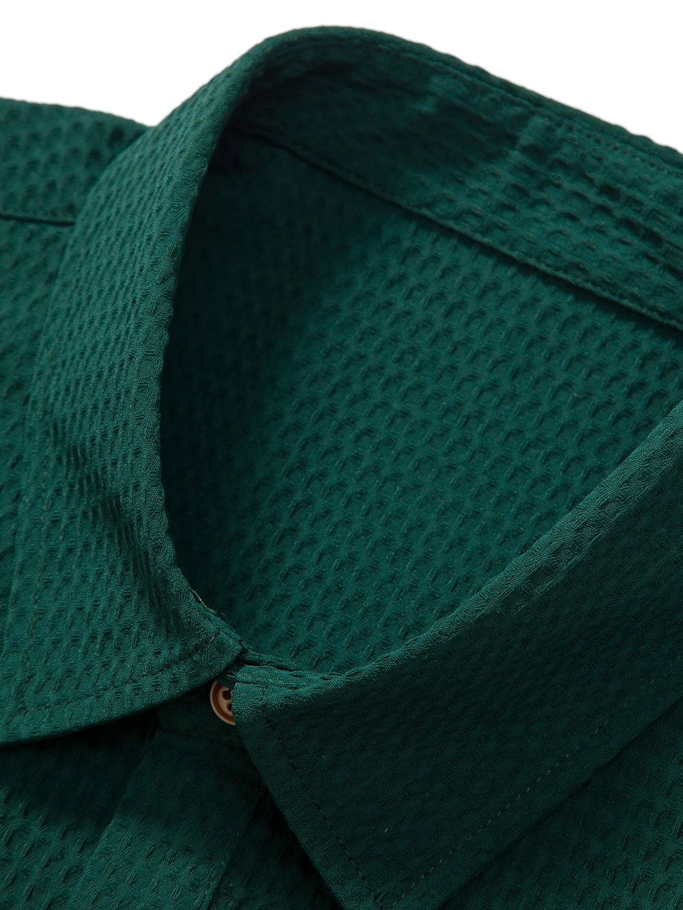 Waffel-Polo-Kragen-Shirt mit Tasche - Image 8