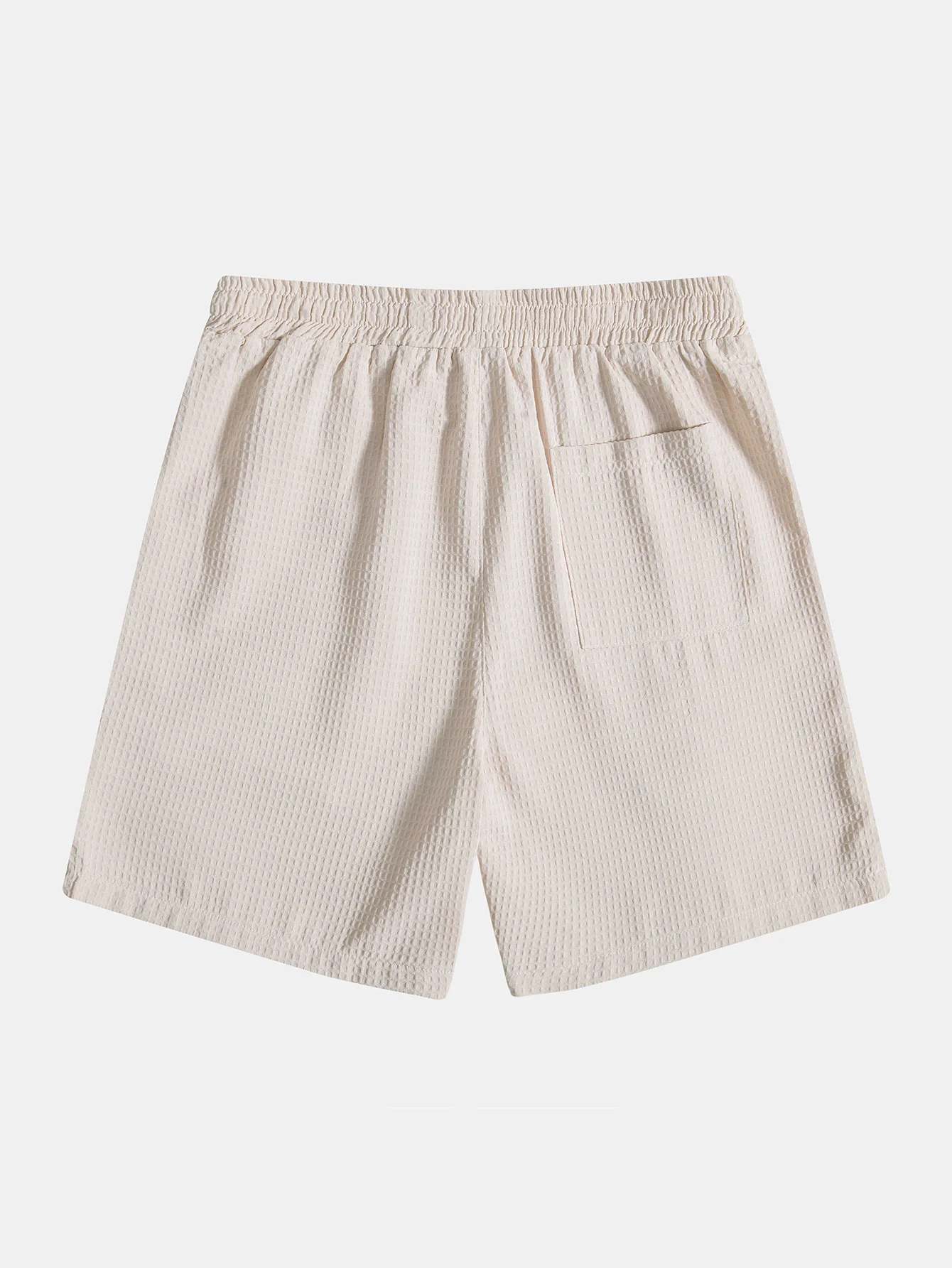 Waffle Polo-Kragen-Shirt mit Tasche & Waffle-Shorts - Image 8