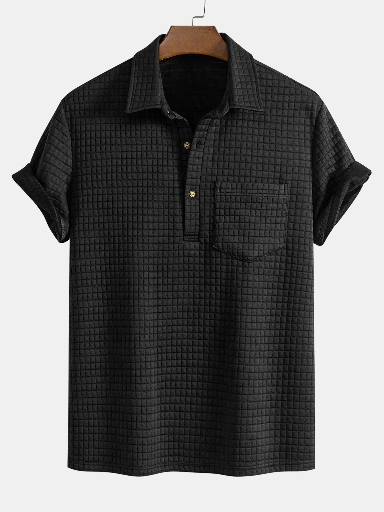 Waffle-Polo mit Taschen - Image 3