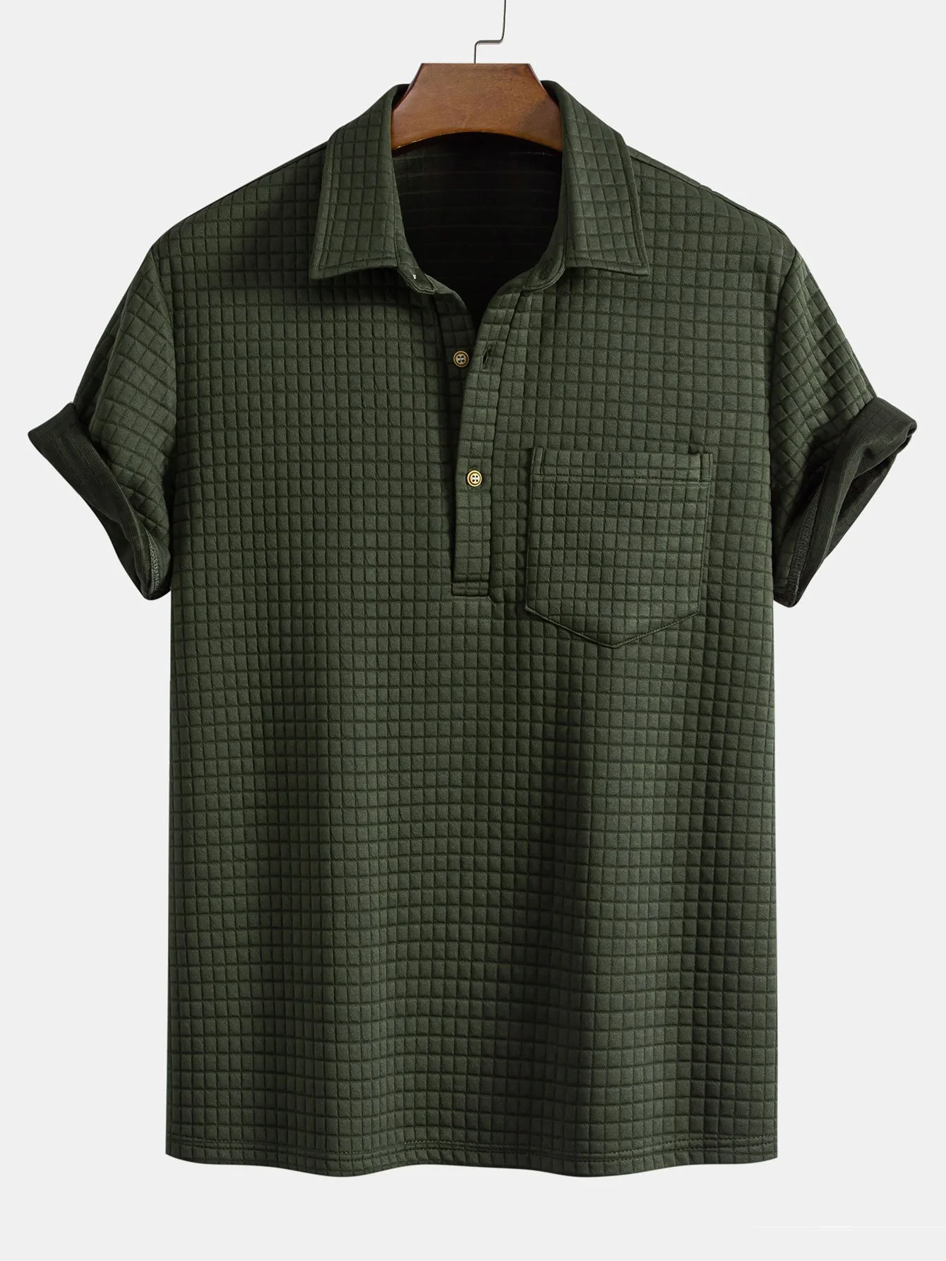 Waffle-Polo mit Taschen - Image 4